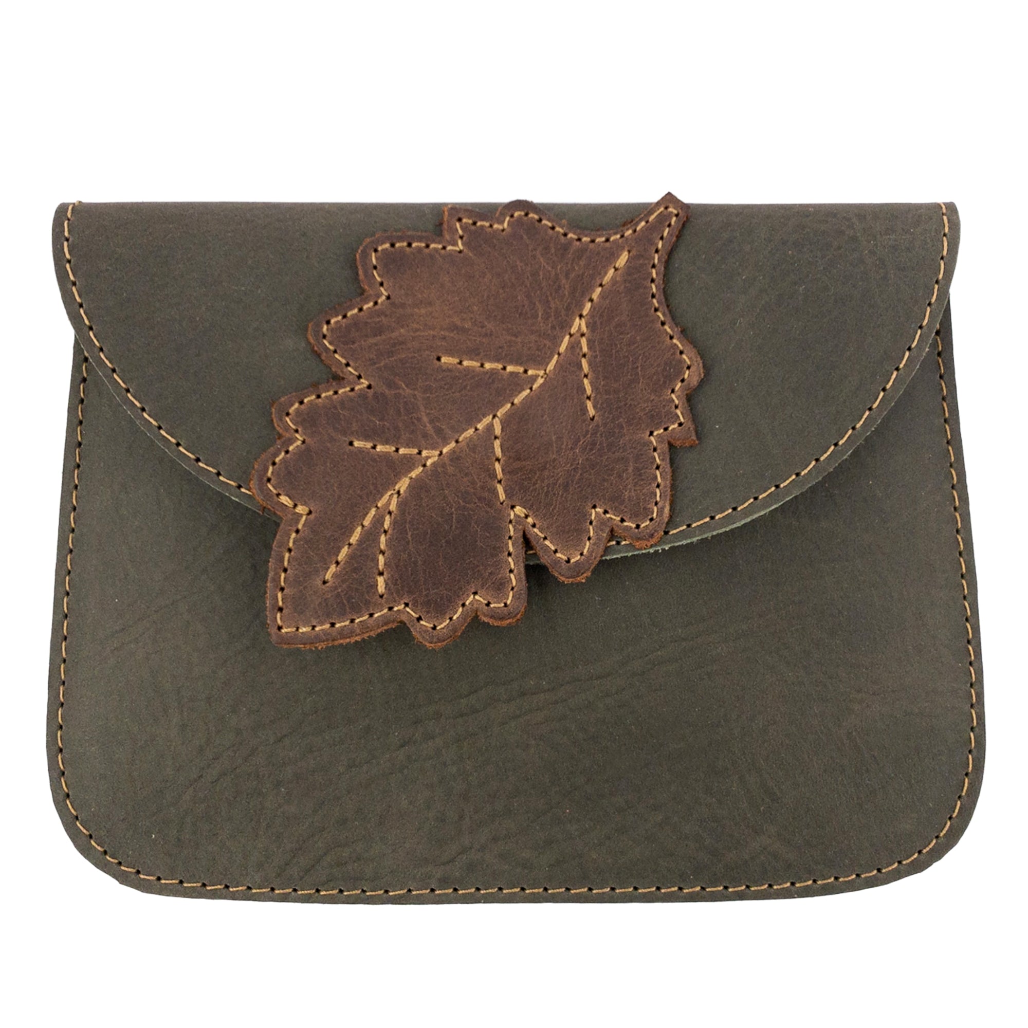 Card Wallet Leaves Design - Stockyard X 'The Leather Store'