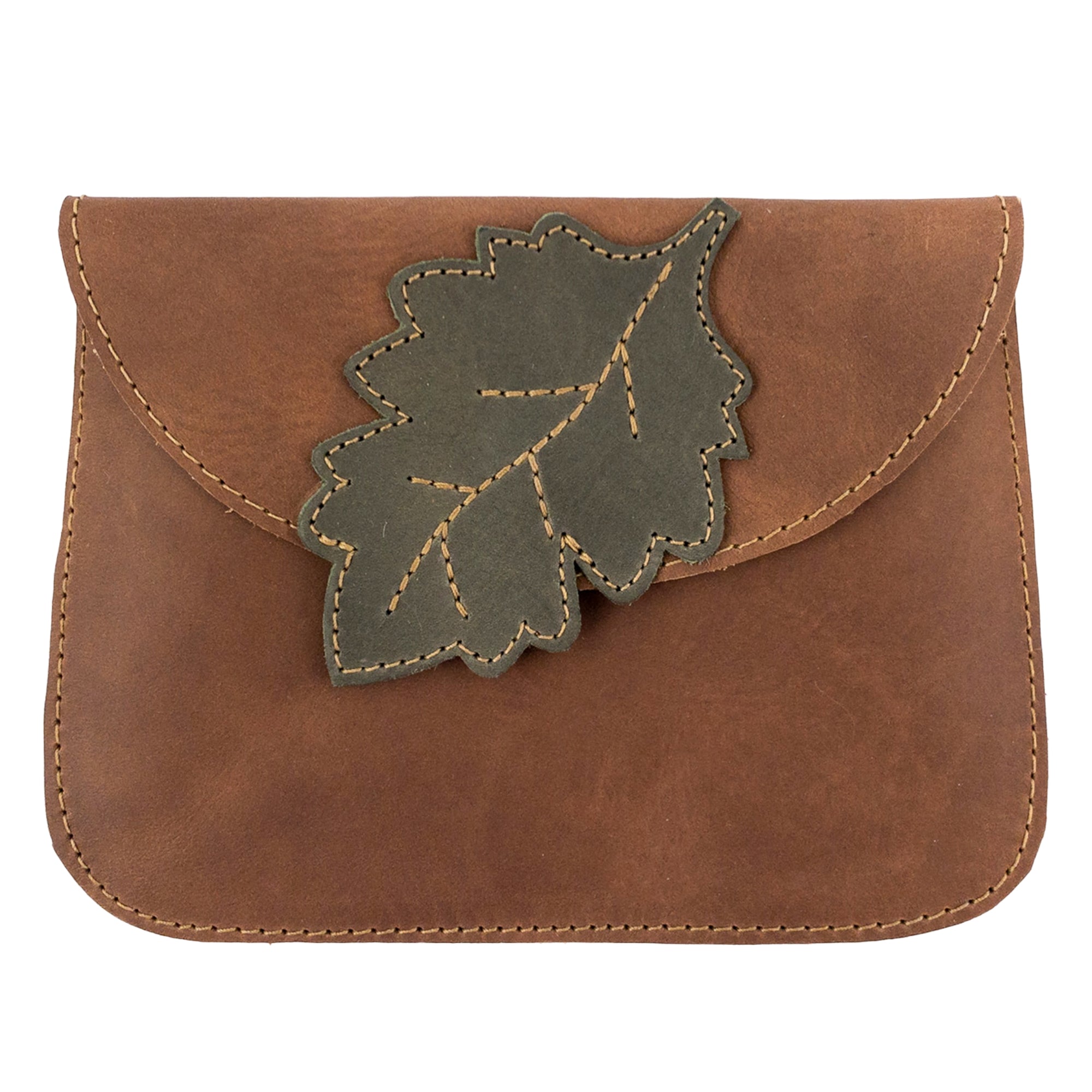 Card Wallet Leaves Design - Stockyard X 'The Leather Store'