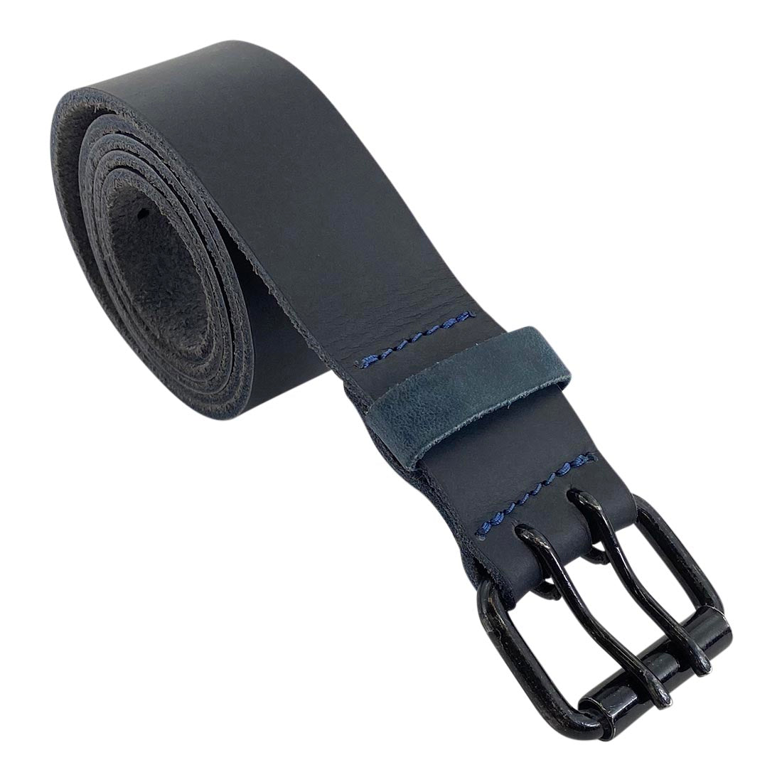 Black Double Prong Buckle Belt - Stockyard X 'The Leather Store'