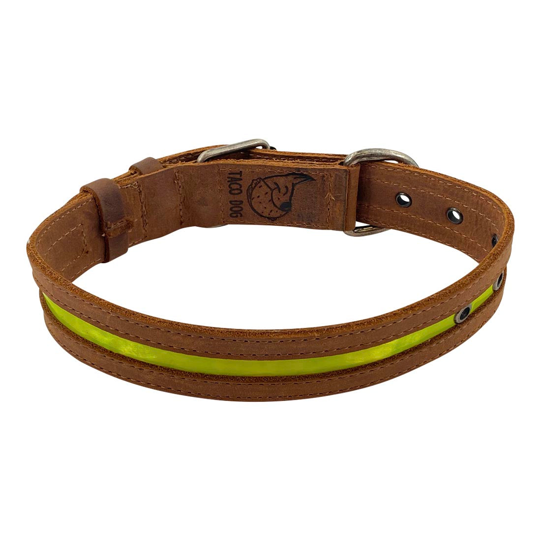 Rustic Reflective Dog Collar - Stockyard X 'The Leather Store'
