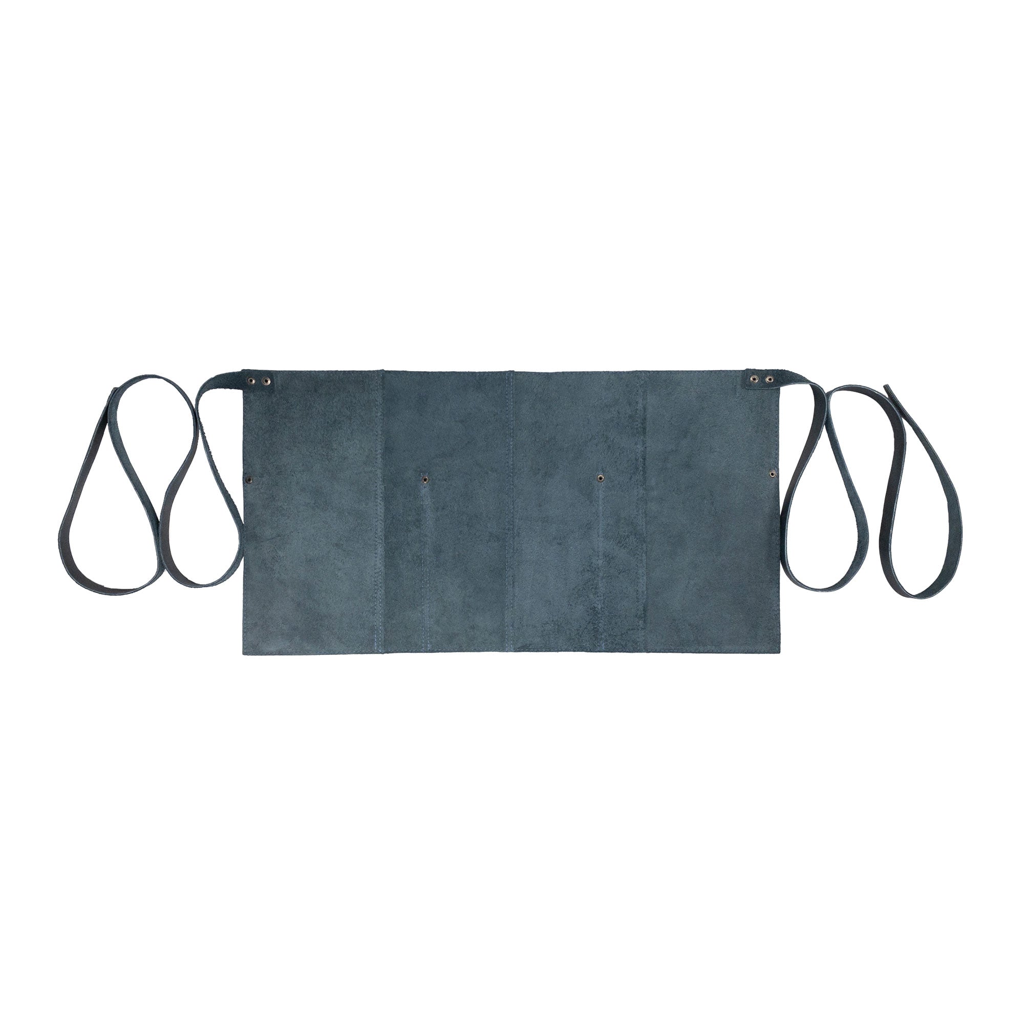 Black Hide & Drink Barista Leather Waist Apron displayed prominently, showing its riveted pockets suitable for server shorts, artisan designed with full grain leather in La Antigua Guatemala & Oaxaca Mexico.