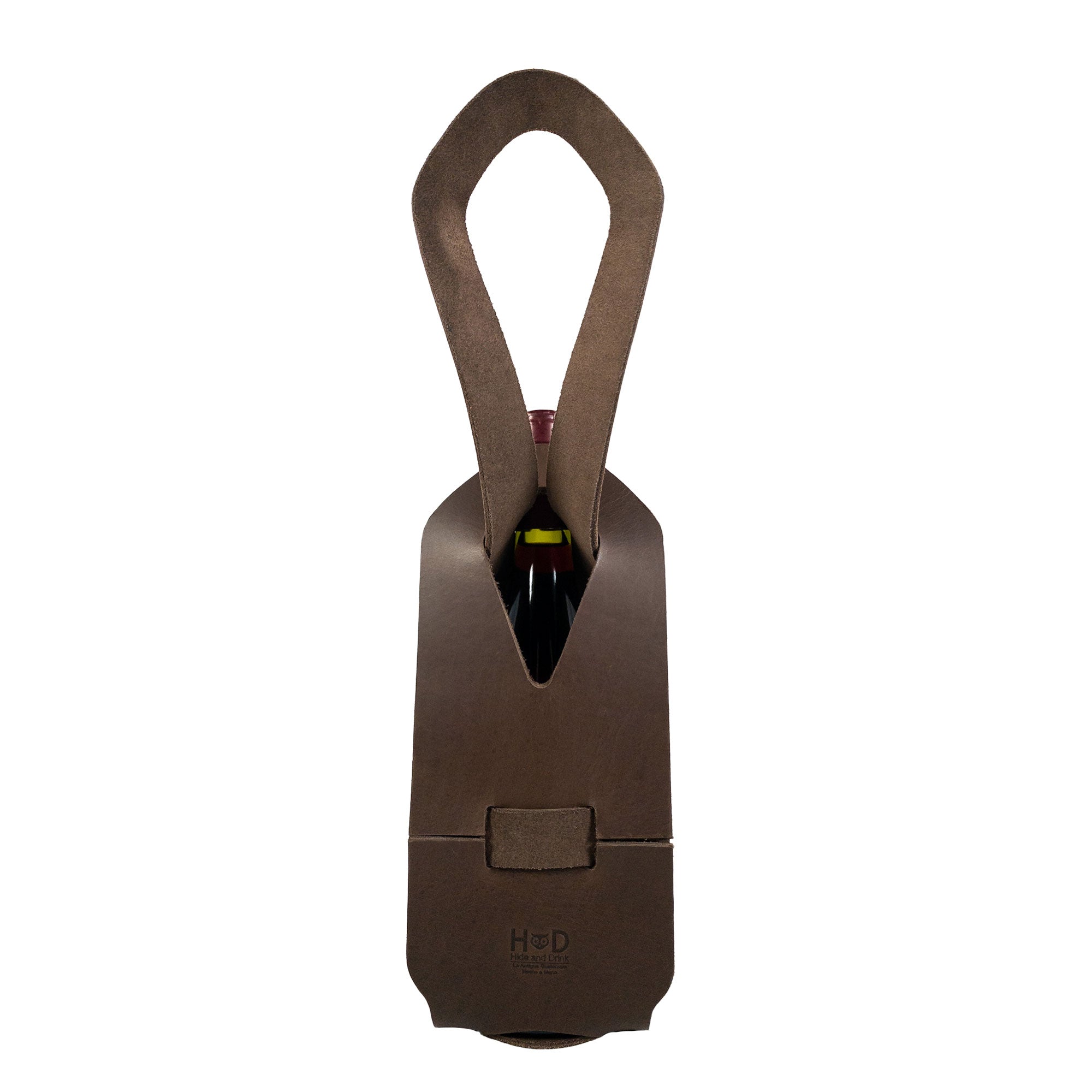 The Unibody Bike Wine Carrier from Hide & Drink, displaying the sleek design and durable Full Grain Leather. This artisan product reflects handcrafted excellence through small batch production and is made with care in La Antigua Guatemala & Oaxaca Mexico.