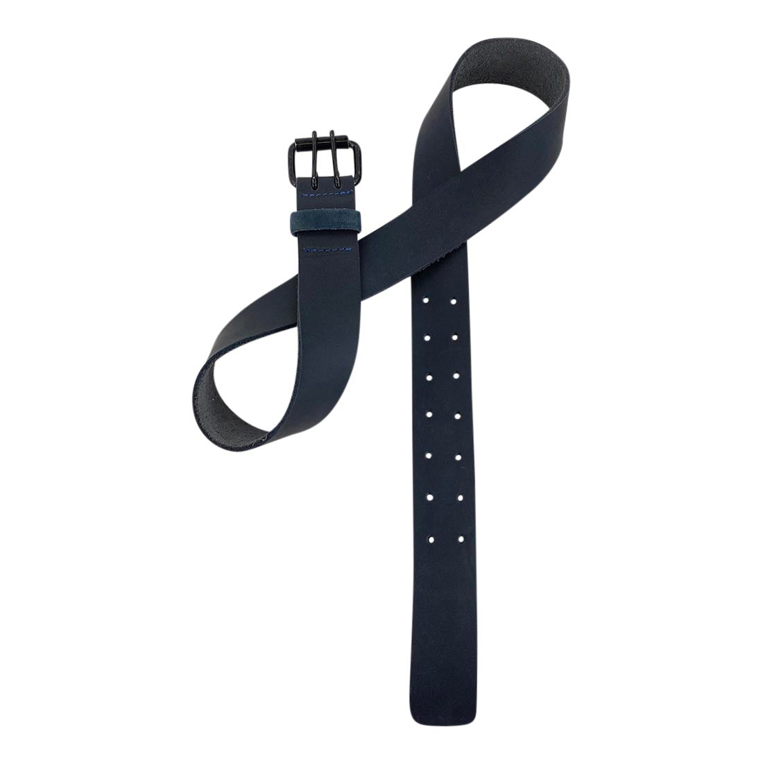 Black Double Prong Buckle Belt - Stockyard X 'The Leather Store'