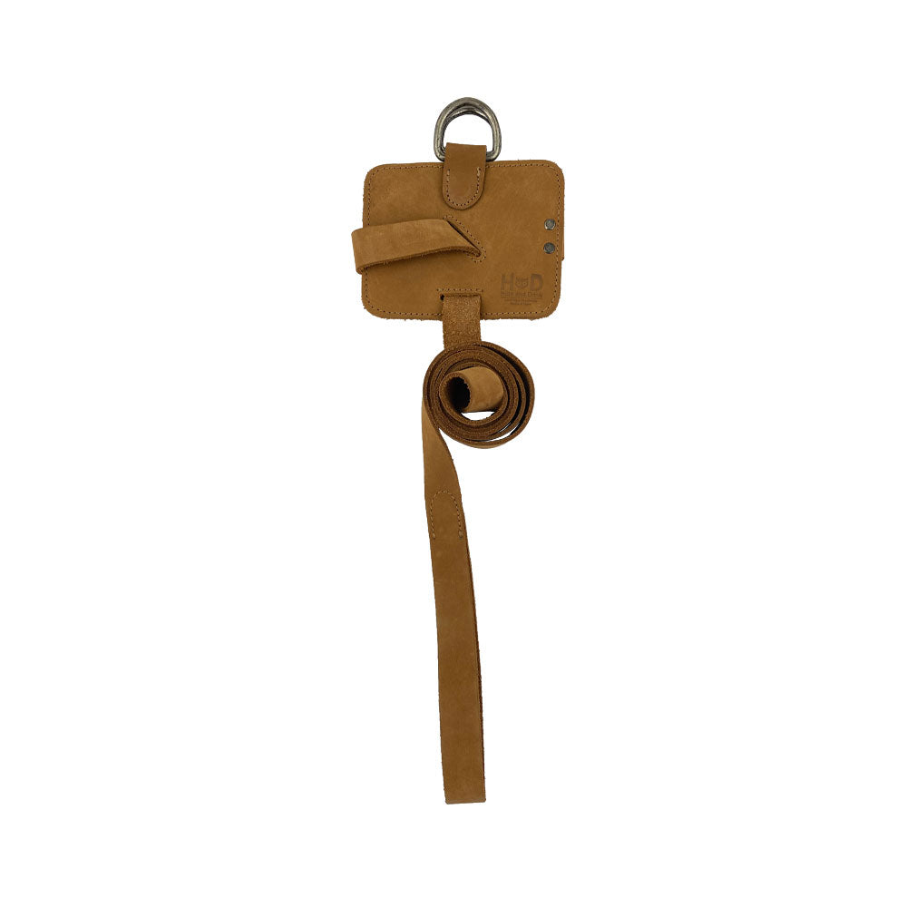 Illustration of the Hide & Drink Book Strap Carrier with specifications showcased, highlighting its sturdy design. This Full Grain Leather accessory is artisan-crafted in La Antigua Guatemala, perfect for passionate readers.