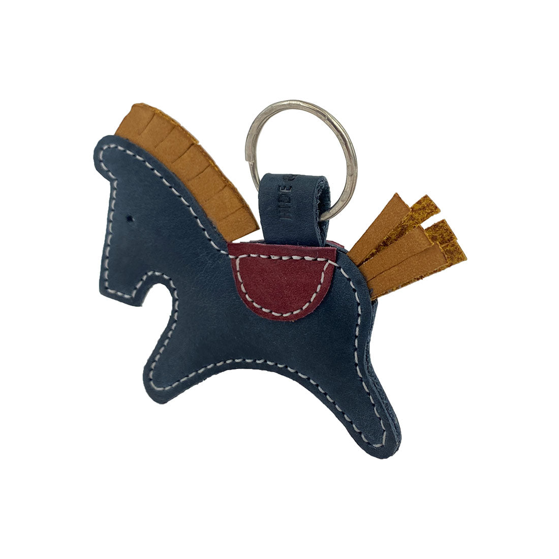 Horse Critter Key Chain by Hide & Drink, showcasing its fun design and quality materials. This adorable Animal Key Ring Holder adds character to your keys, crafted from robust Full Grain Leather. Handmade in La Antigua Guatemala & Oaxaca Mexico.