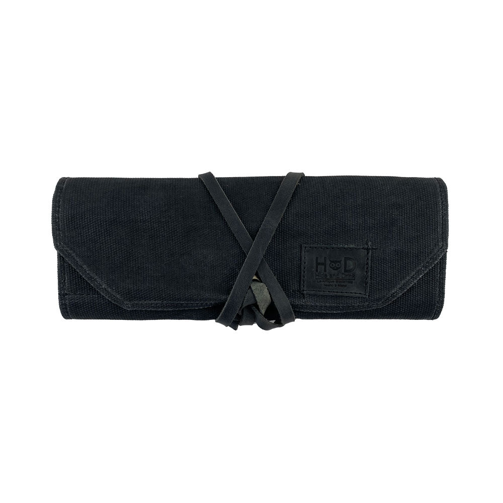 Hide & Drink Tool Roll introduces a refined small tool roll-up bag with 10 slots, constructed using durable full grain leather. This portable carry-on pouch is excellent for organizing woodworking tools, elevating your workshop storage solutions. Each artisan item is handcrafted in La Antigua Guatemala & Oaxaca Mexico.