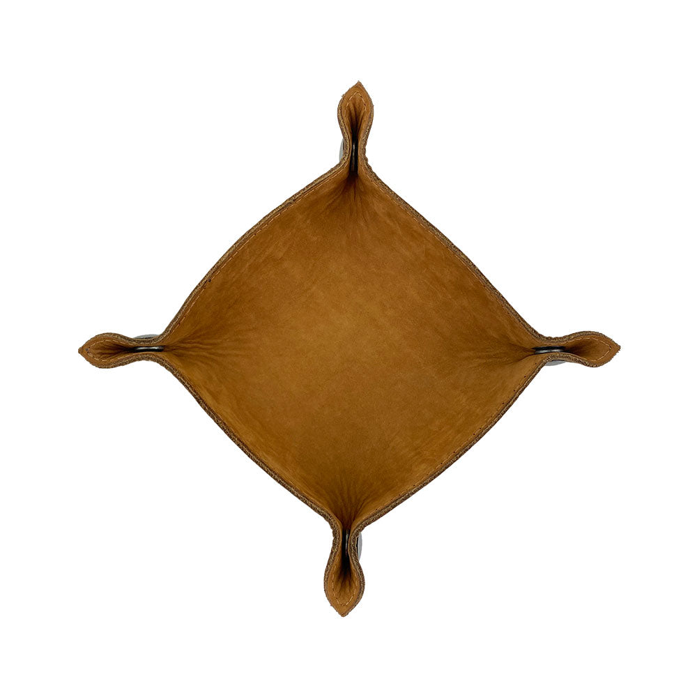 Hide & Drink Valet Tray featuring a classic look and durable leather construction, ideal for organizing personal items. Handmade in La Antigua Guatemala & Oaxaca Mexico, Catchall Change Key Wallet Coin Box Tray Storage Valet, Full Grain Leather, StockyardX, Small Batch Production, Hand Cut, Hand Sewn, Fire Branded, Artisan.