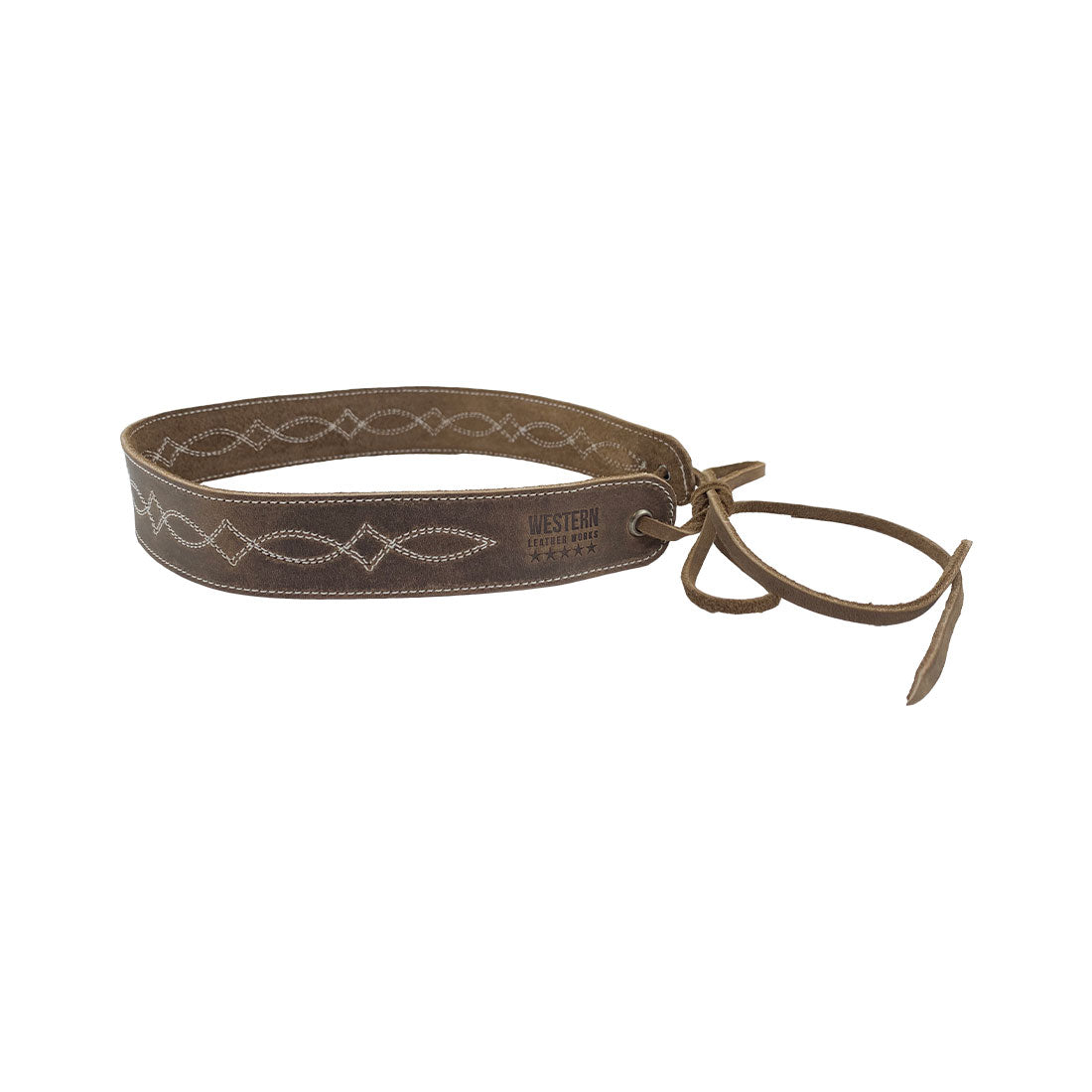 Rodeo Hatband with Cowboy Stitching - Stockyard X 'The Leather Store'
