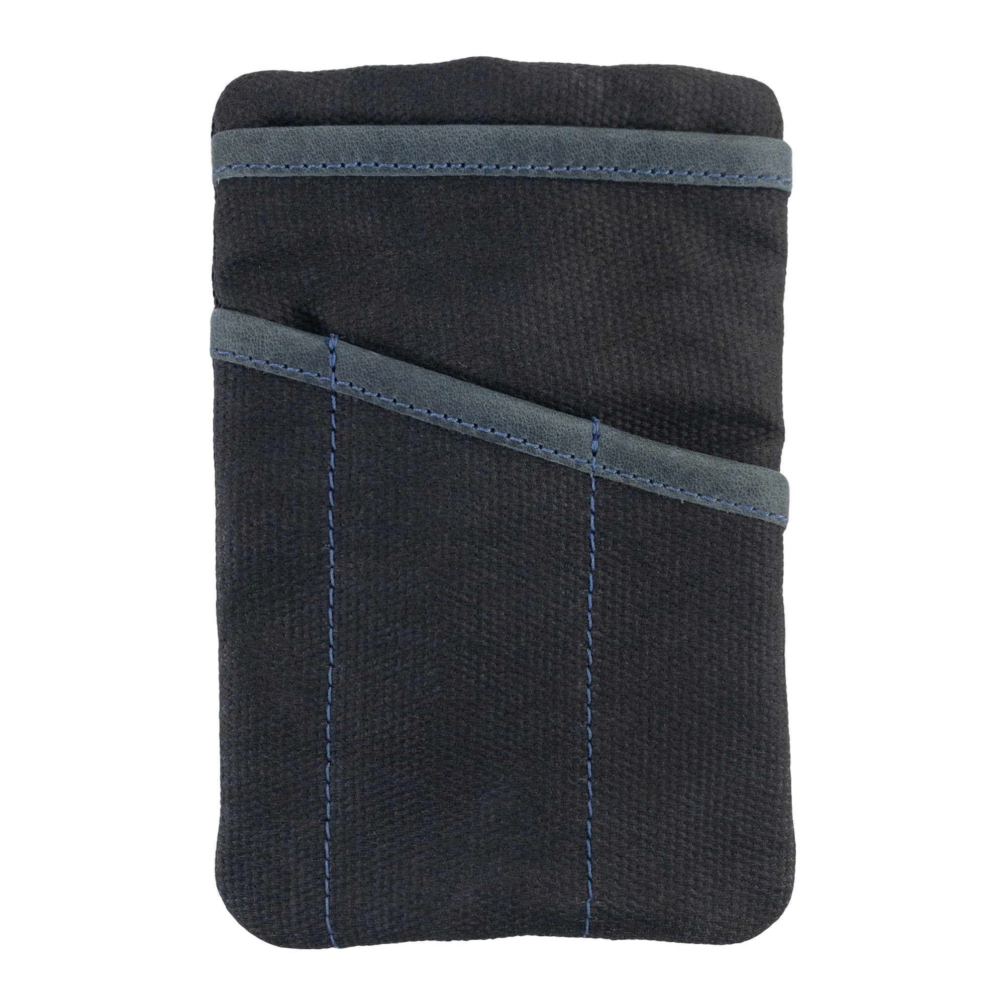 Back view of the dark grey Multi-tool Pocket Pouch by Hide & Drink, emphasizing the quality craftsmanship from artisan producers.