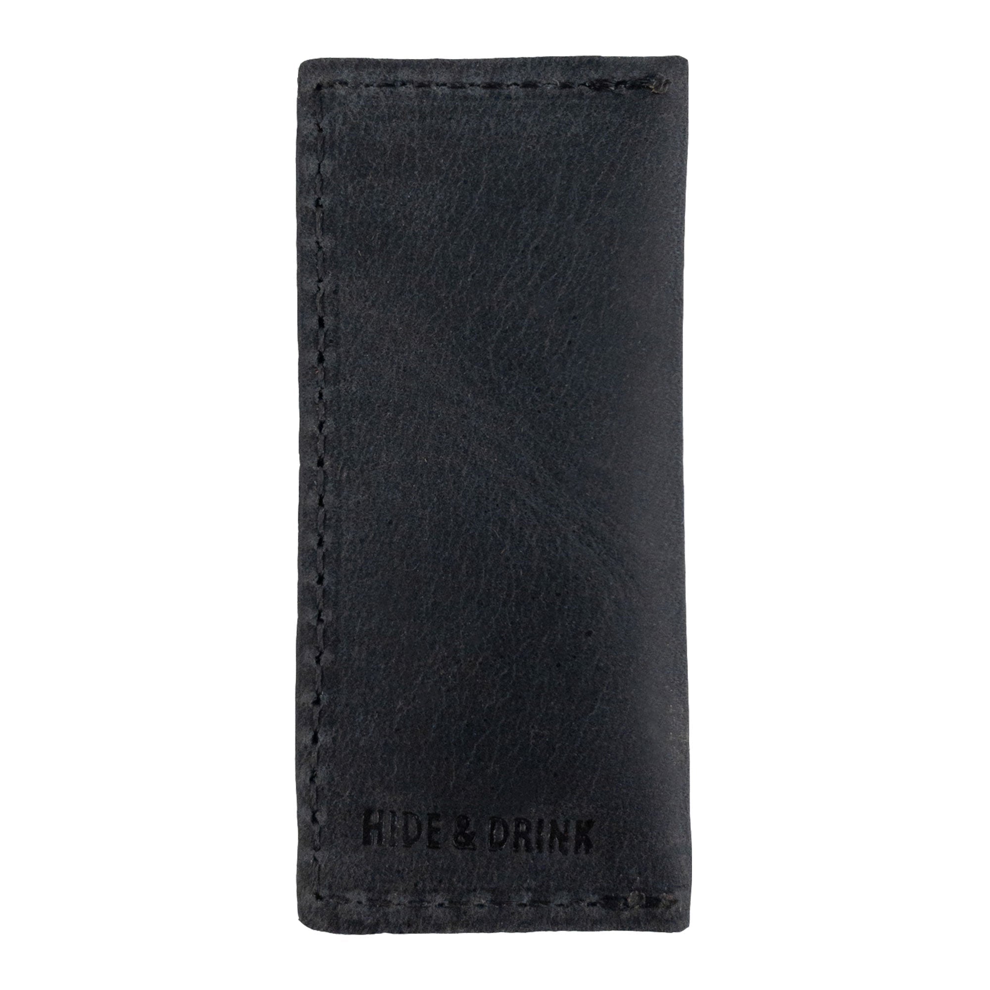 Hide & Drink Tooth Pick Case (4 Pack) featuring a close-up view of the classic leather finish on a toothpick holder. Set of 4 Tooth Pick Cases, Cooking Accessories, Full Grain Leather, StockyardX, Small Batch Production, Hand Cut, Hand Sewn, Fire Branded, Artisan, Handmade in La Antigua Guatemala & Oaxaca Mexico.