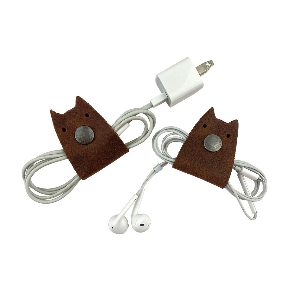 Cat Shaped Cord Keeper (2-Pack) - Stockyard X 'The Leather Store'