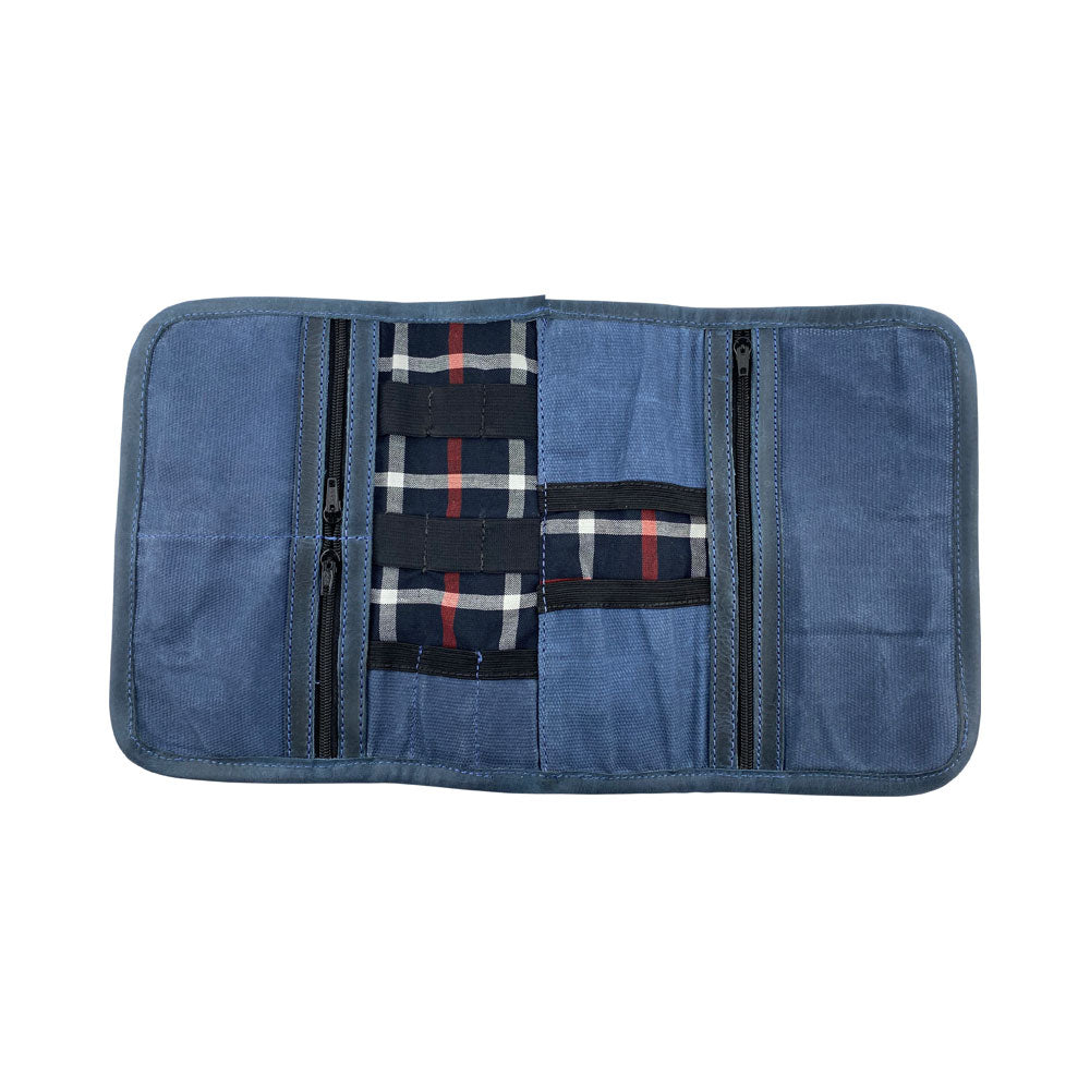 Multi Purpose Travel Organizer Roll For Cables - Stockyard X 'The Leather Store'
