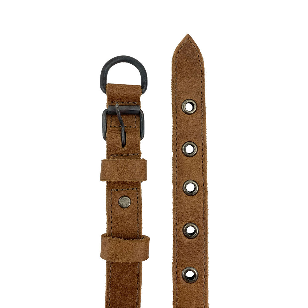 Slim Leather Dog Collar - Stockyard X 'The Leather Store'