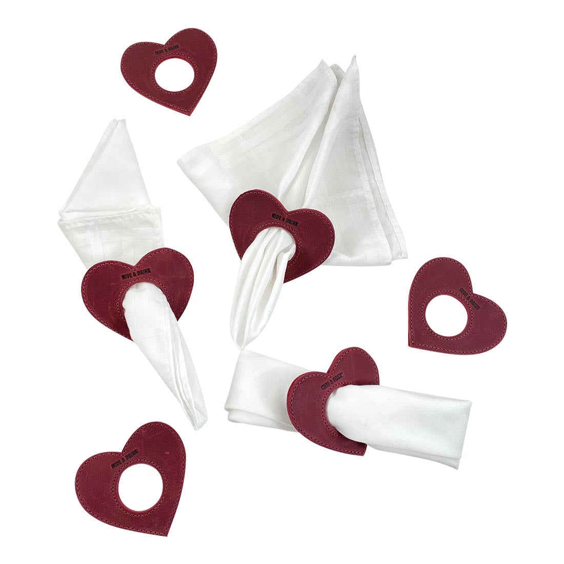 Heart Napkin Rings - Stockyard X 'The Leather Store'