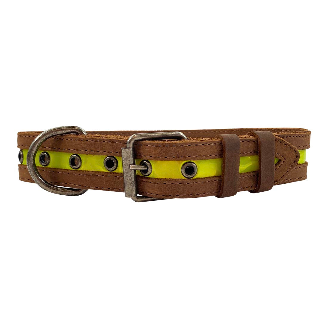Rustic Reflective Dog Collar - Stockyard X 'The Leather Store'