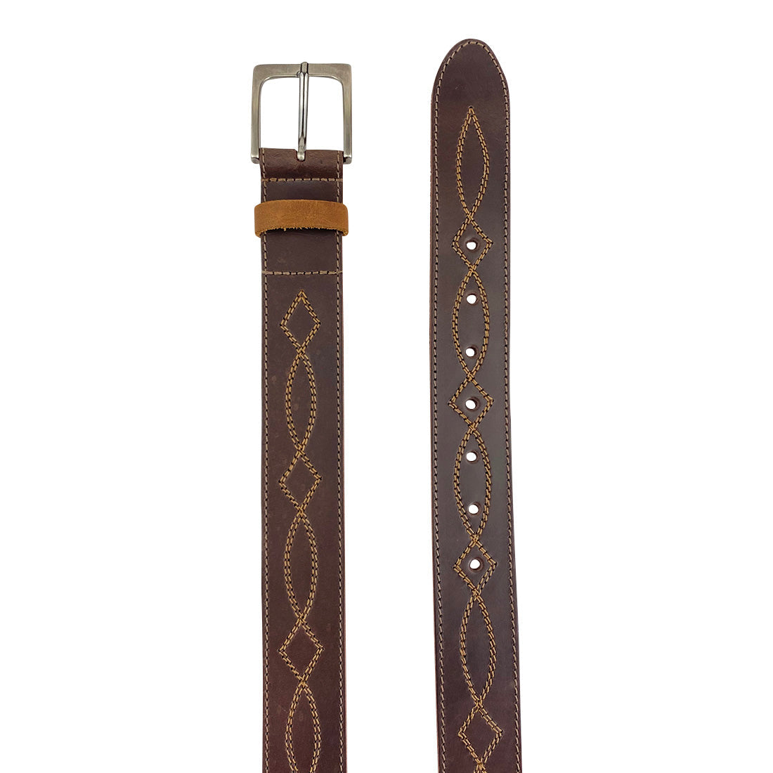 Cowboy Belt with Stitching - Stockyard X 'The Leather Store'