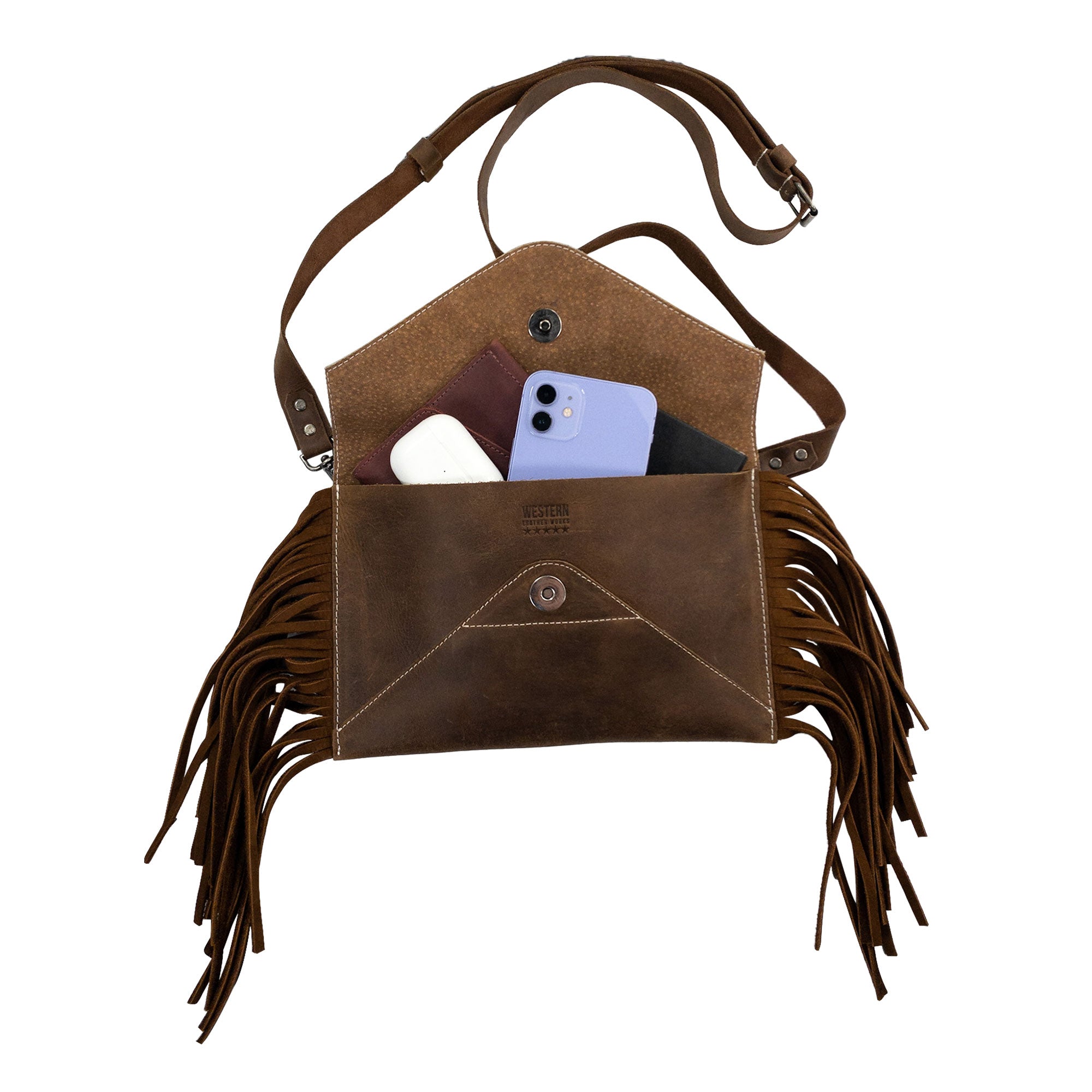 Cowgirl Crossbody Bag with Fringes - Stockyard X 'The Leather Store'