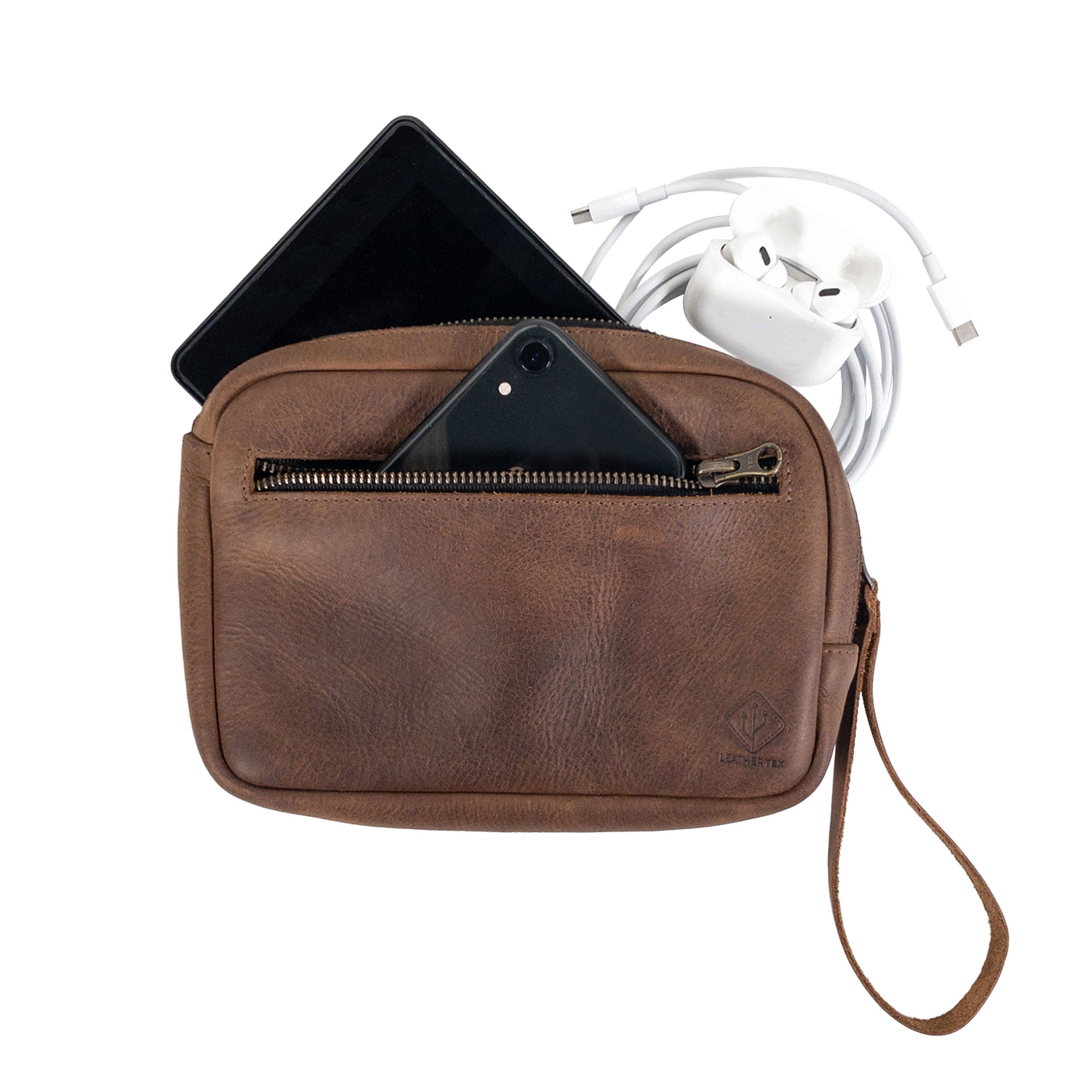 Tech Zippered Pouch - Stockyard X 'The Leather Store'