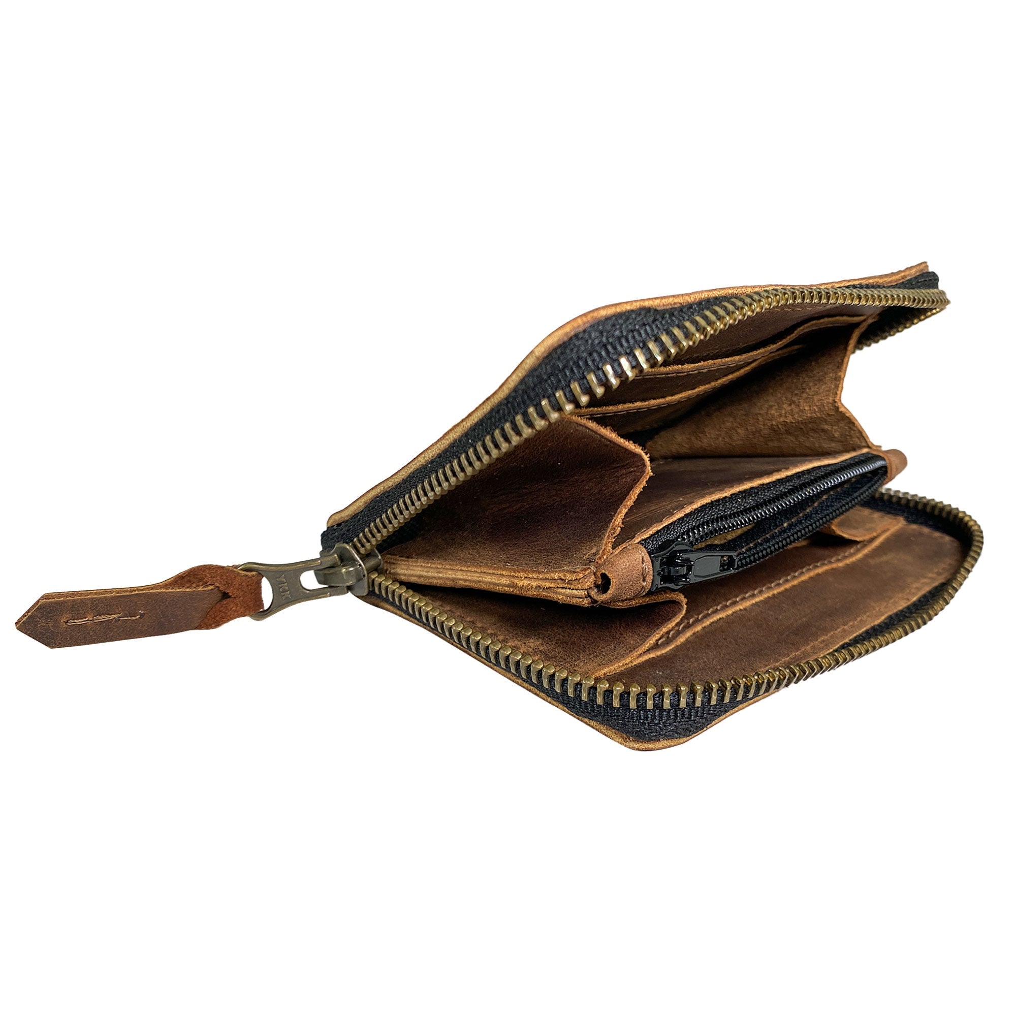 Zippered Wallet with Inner Pouch - Stockyard X 'The Leather Store'