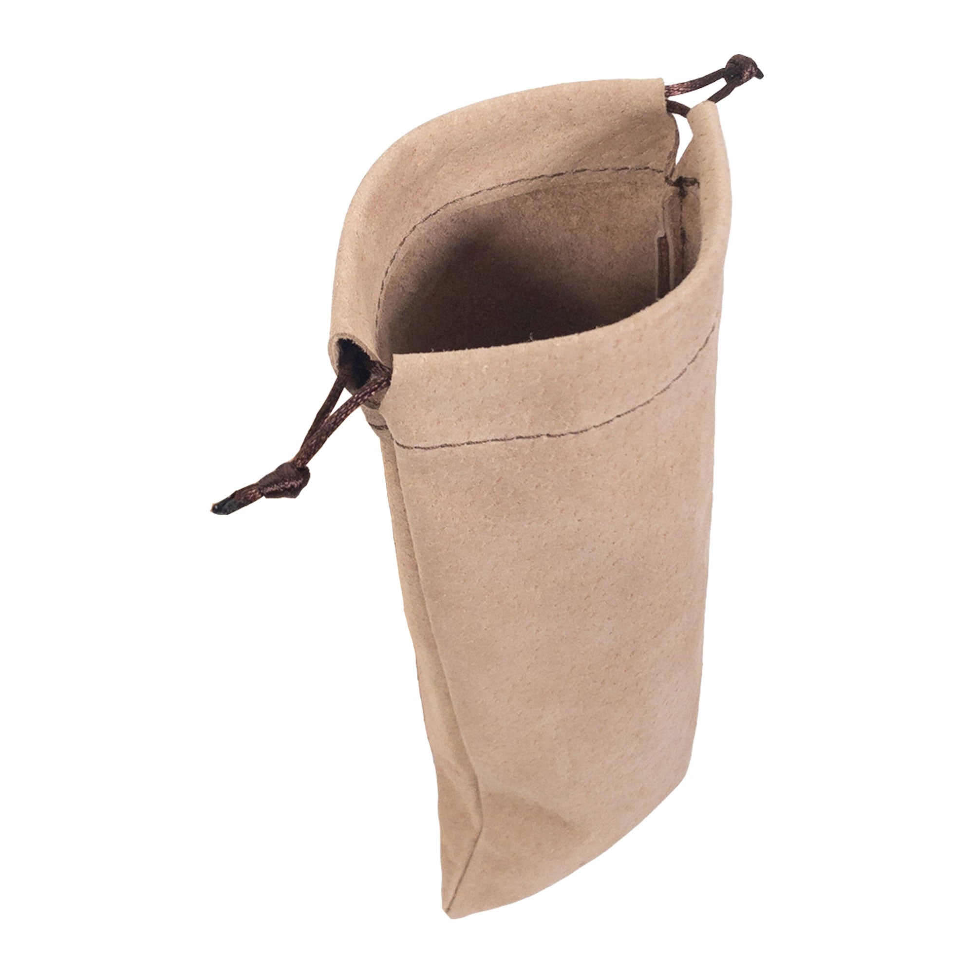 Hide & Drink Drawstring Bag for Pipe, beautifully made from sheepskin. This artisan-crafted bag is perfect for portable tobacco pipe storage, showcasing craftsmanship from Guatemala & Oaxaca.