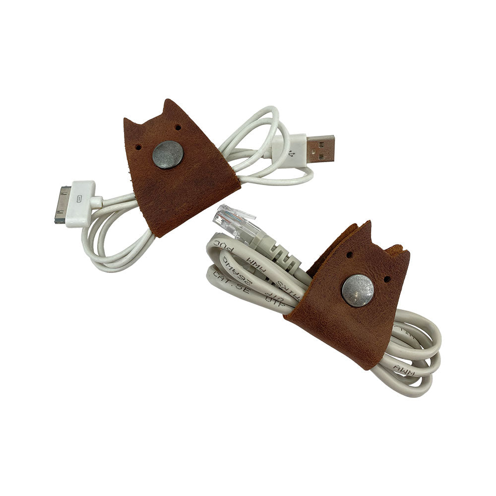 Cat Shaped Cord Keeper (2-Pack) - Stockyard X 'The Leather Store'