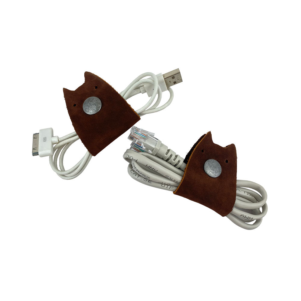 Cat Shaped Cord Keeper (2-Pack) - Stockyard X 'The Leather Store'