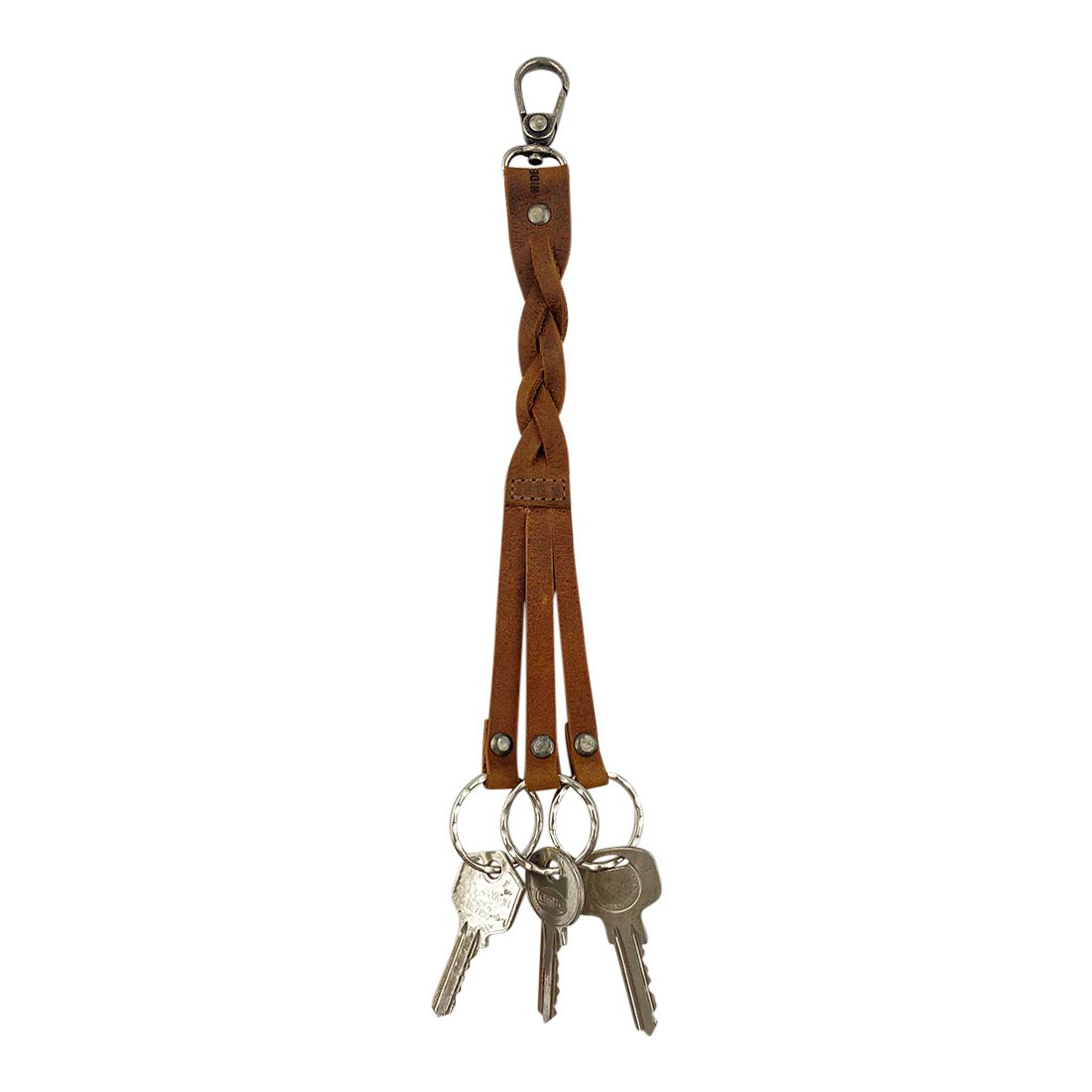 Triple Braided Keychain - Stockyard X 'The Leather Store'