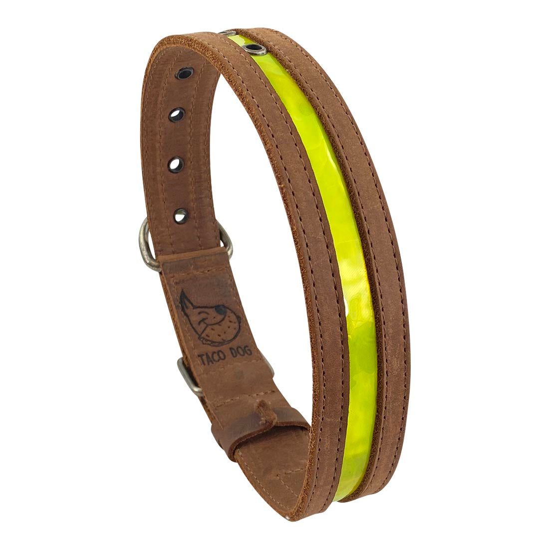 Rustic Reflective Dog Collar - Stockyard X 'The Leather Store'