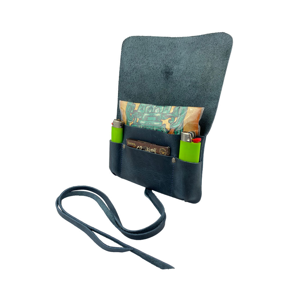Hide & Drink Tobacco Pouch in a beautiful handcrafted design, embodying both style and function for tobacco, lighters, and notebooks.
