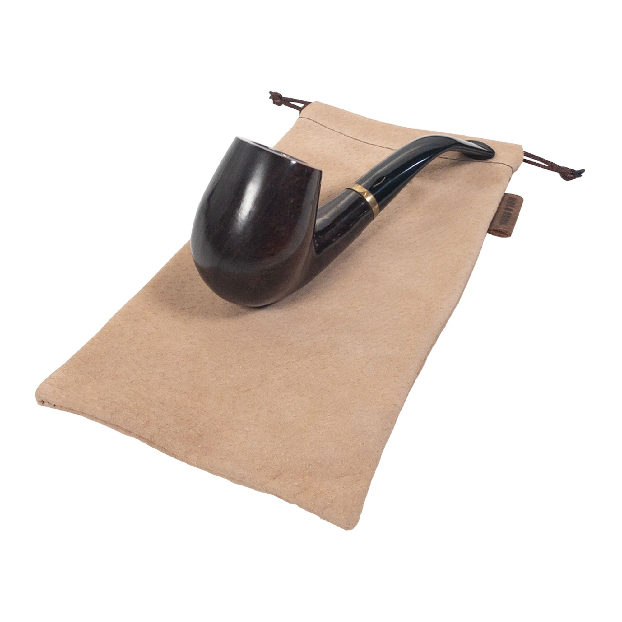 Hide & Drink Drawstring Bag for Pipe, designed with premium sheepskin leather. Ideal for your tobacco pipe, this handcrafted item reflects the artistry of small batch production in Guatemala & Oaxaca.