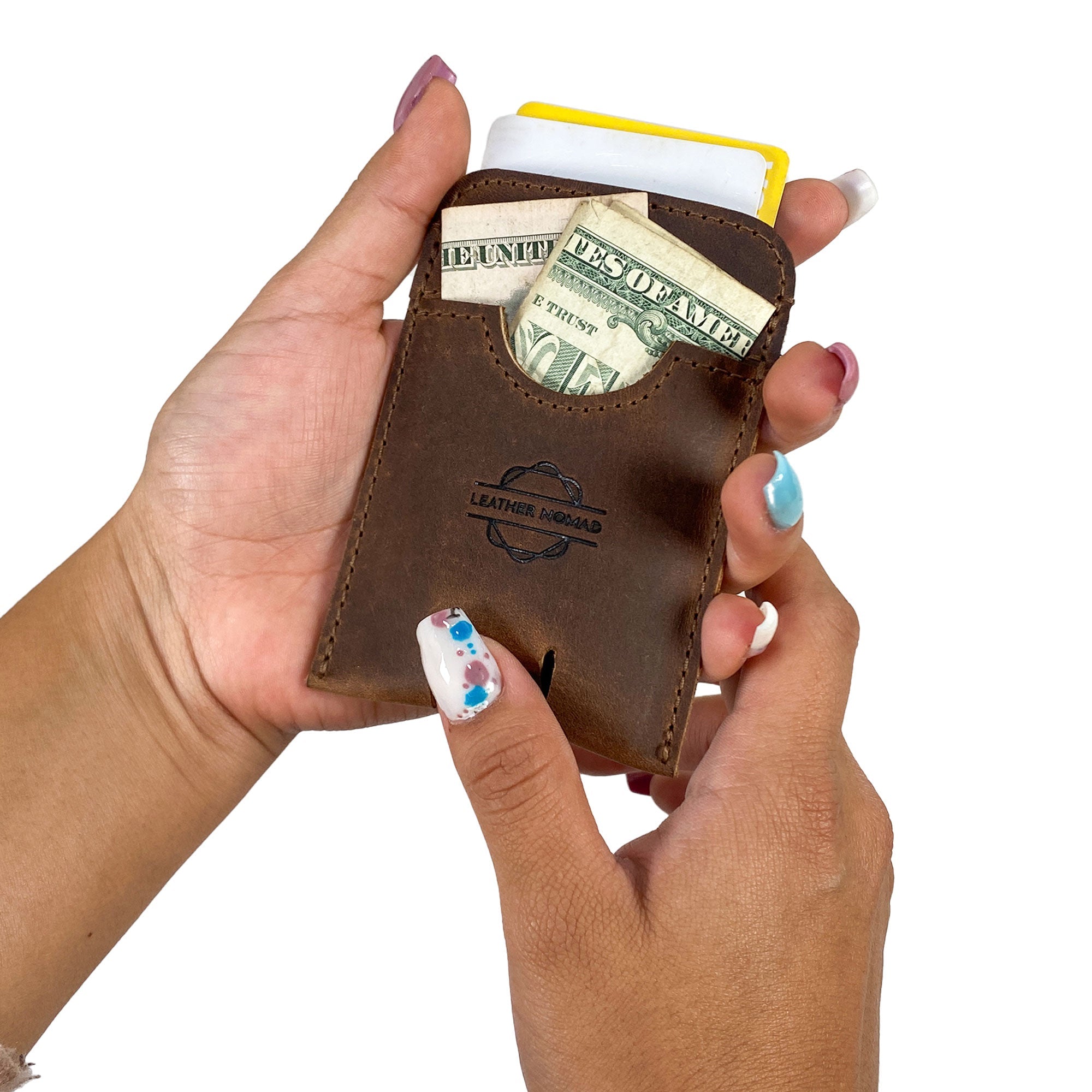 Push Card Holder - Stockyard X 'The Leather Store'