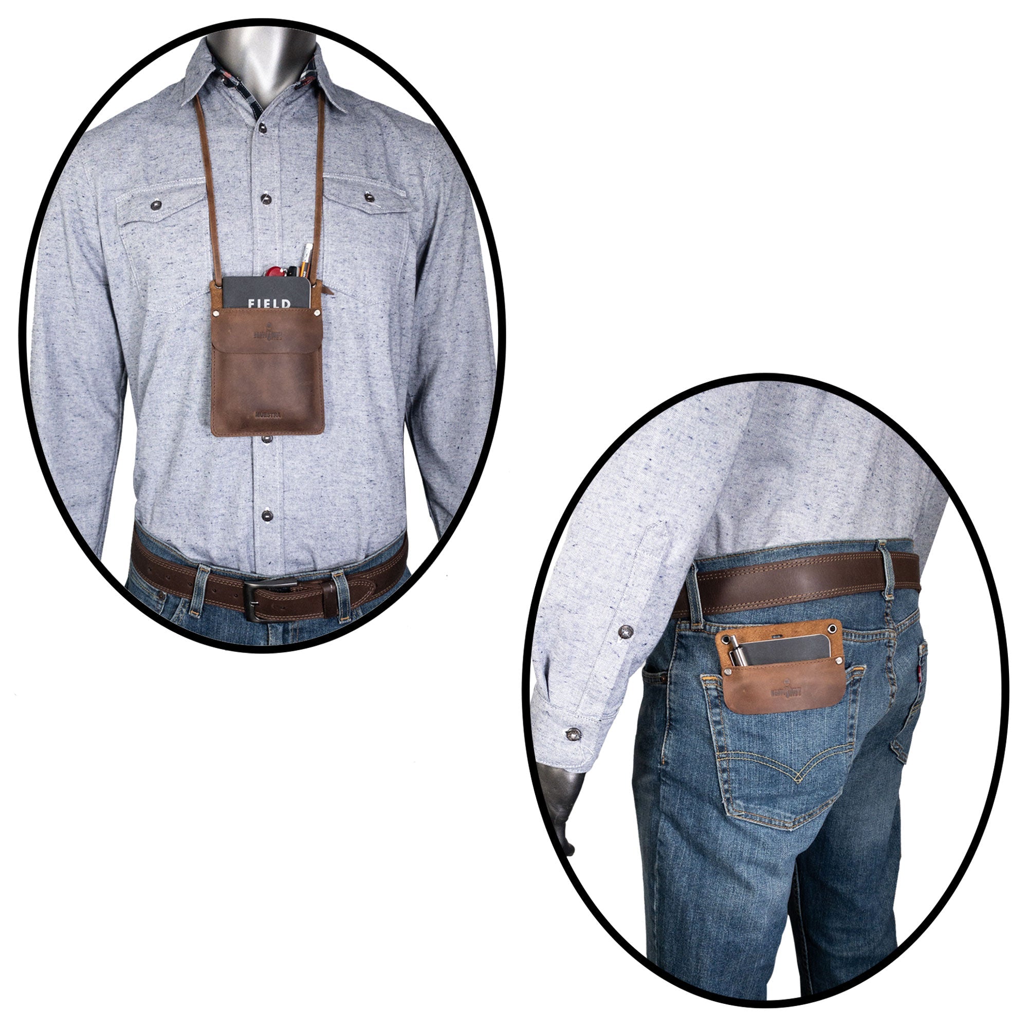 Work Pocket with Hanging Strap - Stockyard X 'The Leather Store'