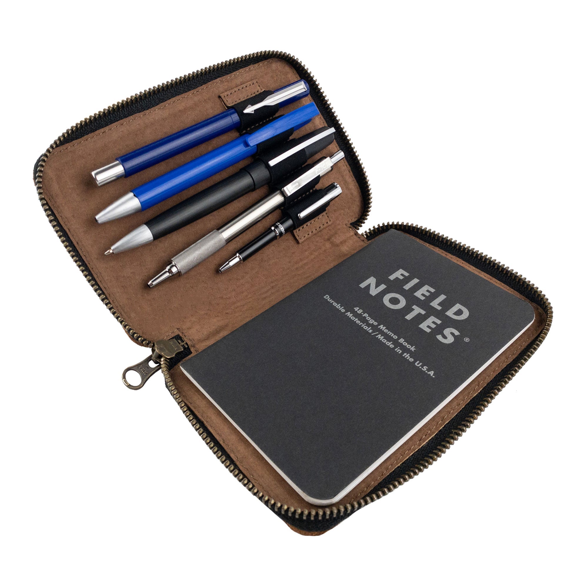 Zippered Pen Case - Stockyard X 'The Leather Store'