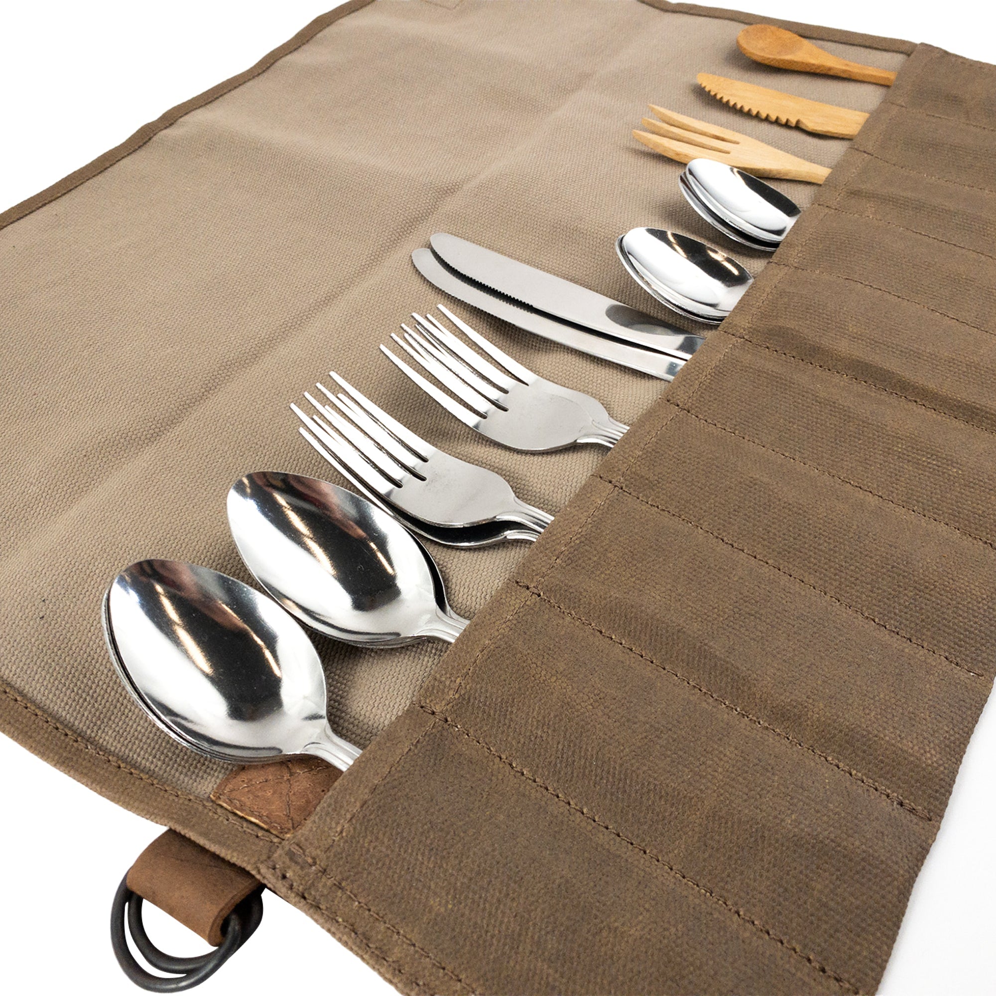 Camping Cutlery Roll - Stockyard X 'The Leather Store'