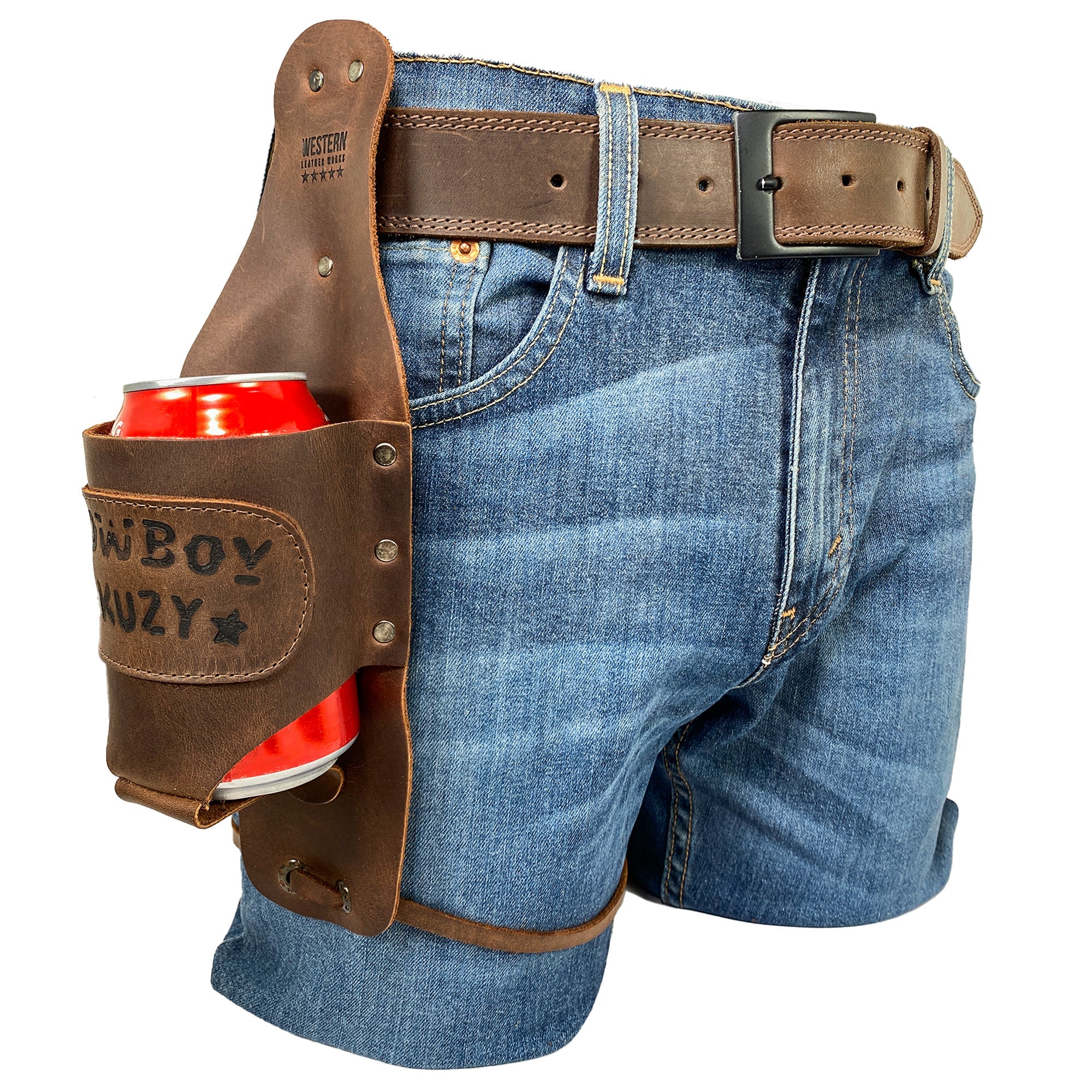 Cowboy Beer Holster - Stockyard X 'The Leather Store'