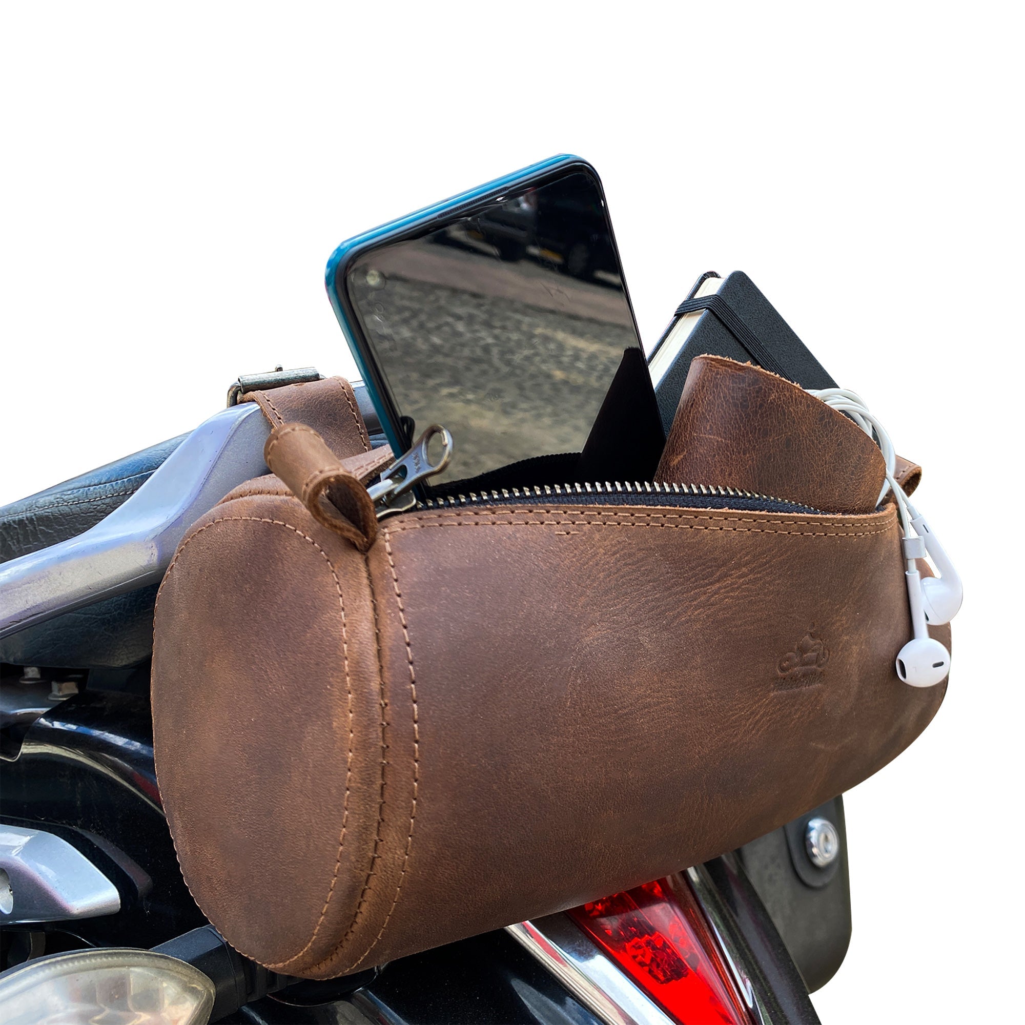Motorcycle Handlebar Bag - Stockyard X 'The Leather Store'