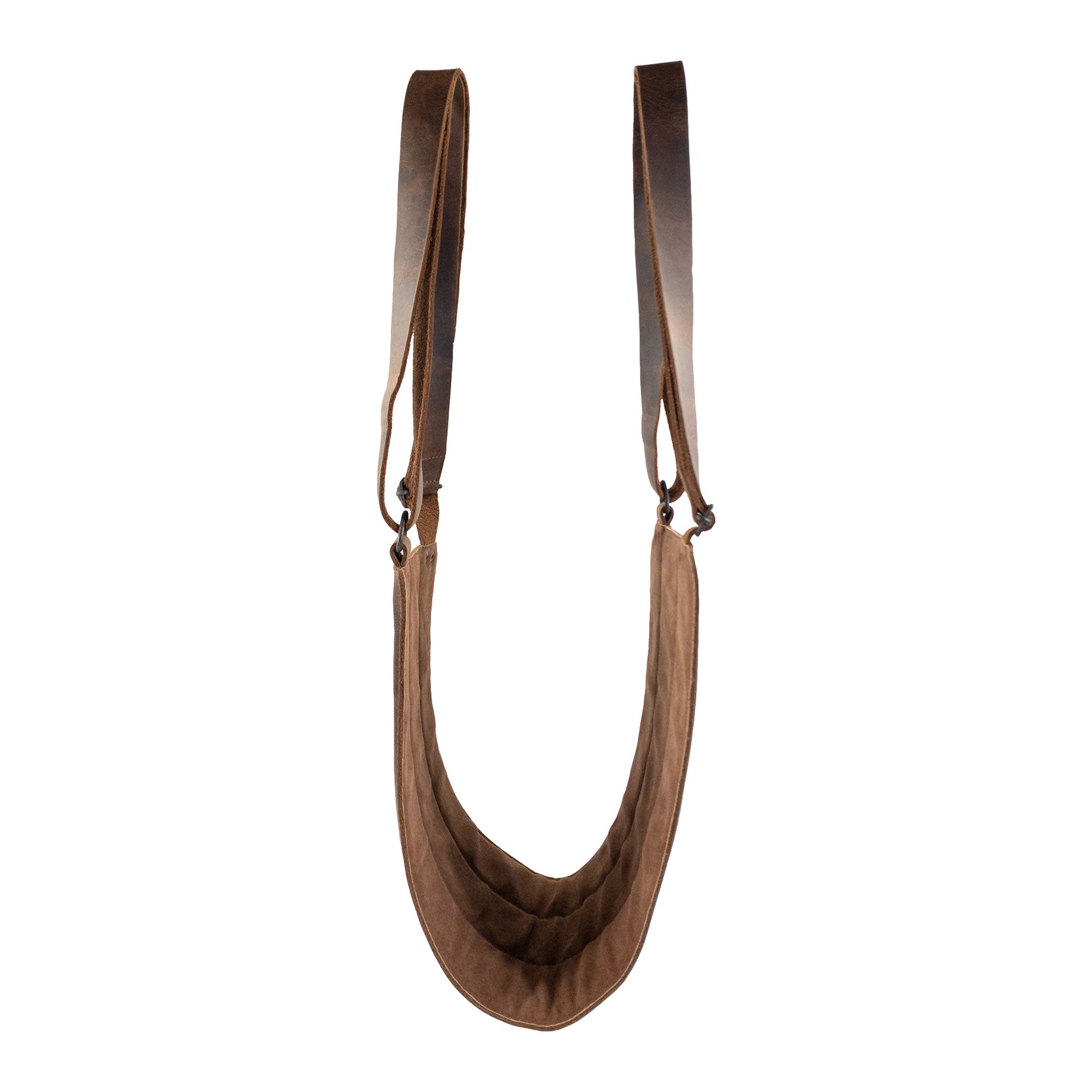 Infographic detailing sizes and specifications of Rustic Dog Lift Harness by Taco Dog. This handmade recovery sling is made from Full Grain Leather and designed for maximum comfort and support during dog rehabilitation. Features artisan craftsmanship highlighting the small batch production process, showcasing the quality of handmade products from La Antigua Guatemala & Oaxaca Mexico.