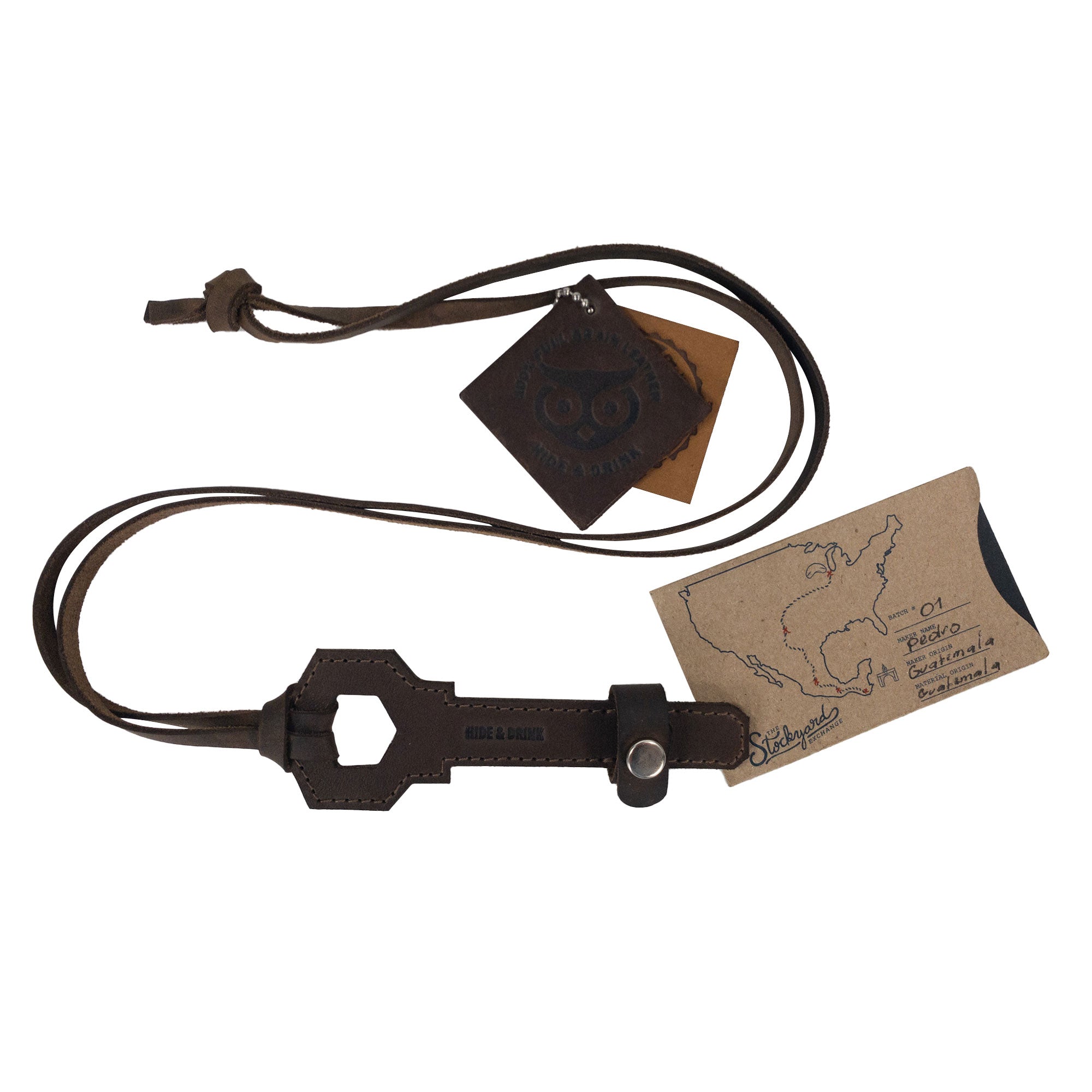 Key Shape Adjustable Eyeglasses Strap - Stockyard X 'The Leather Store'