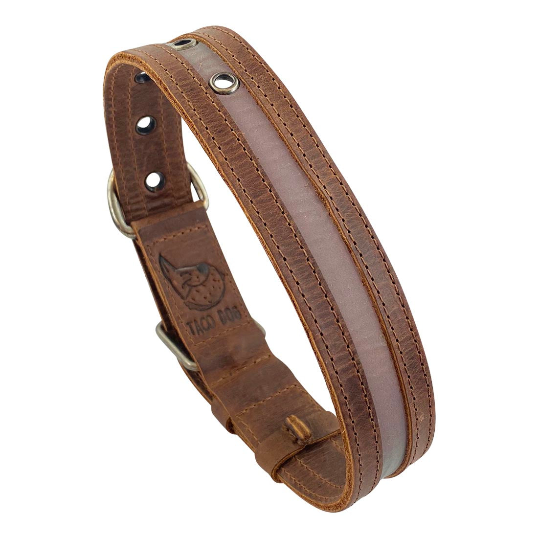 Rustic Reflective Dog Collar - Stockyard X 'The Leather Store'