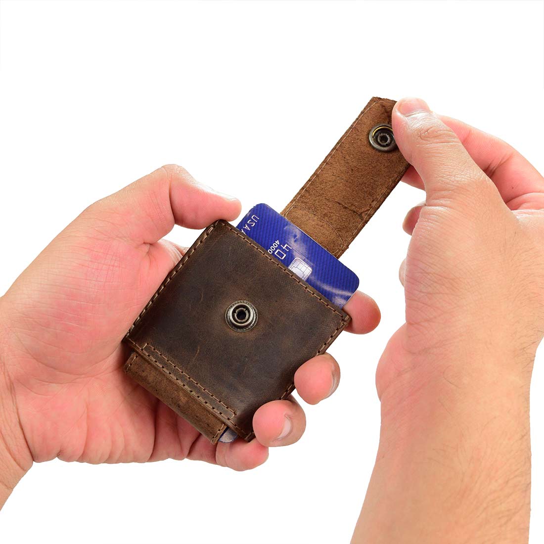 Sliding Card Holder - Stockyard X 'The Leather Store'