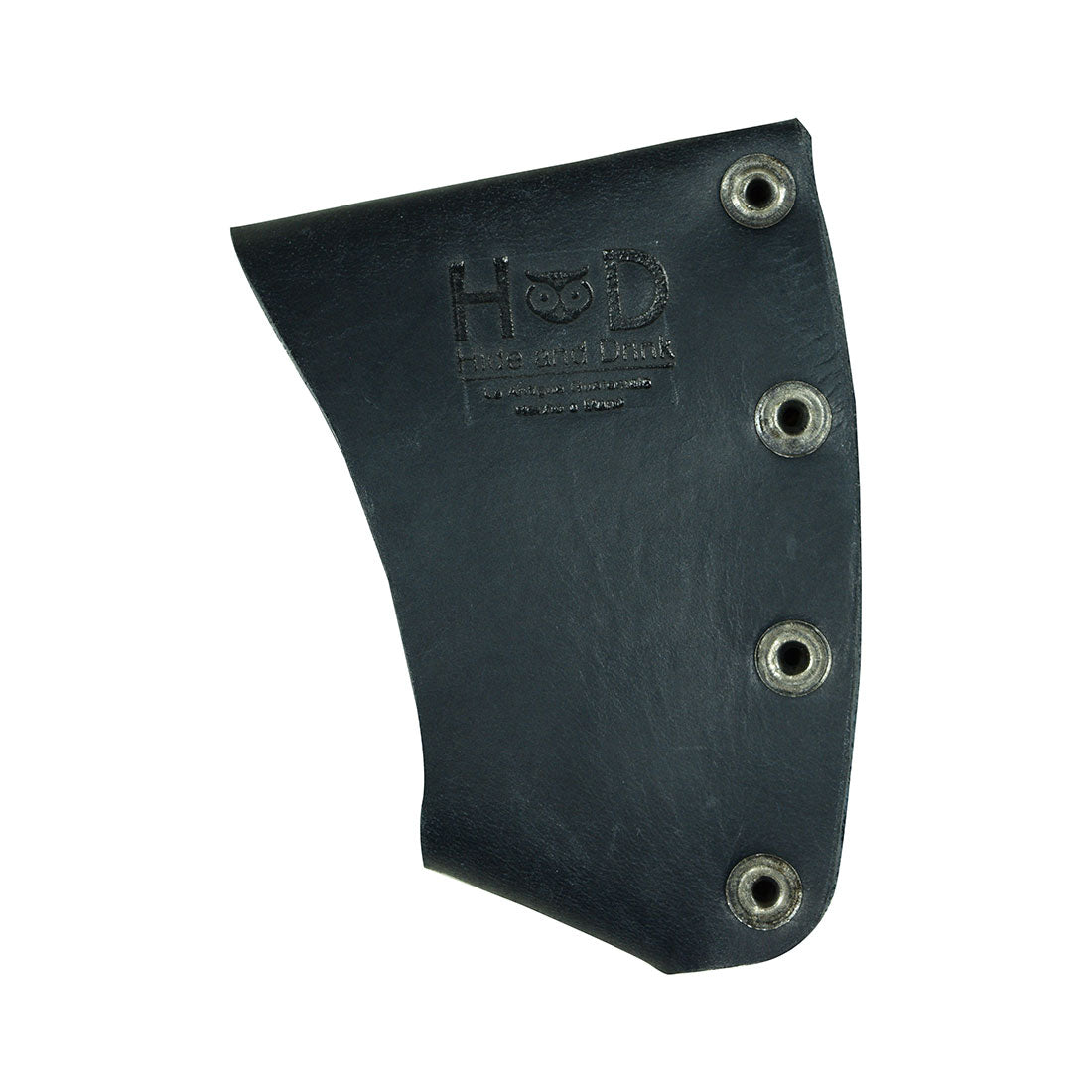 Beautifully crafted Hatchet Blade Cover by Hide & Drink, featuring a robust protective axe head sheath made from full grain leather. This artisan product is a perfect addition to any lumberjack’s gear and outdoor essentials, handmade in La Antigua Guatemala & Oaxaca Mexico.