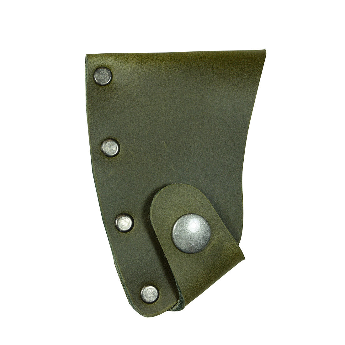 Distinctive Hatchet Blade Cover by Hide & Drink, offering a protective axe head sheath crafted from high-quality full grain leather. An essential for camping enthusiasts, this artisan item is handmade in La Antigua Guatemala & Oaxaca Mexico.