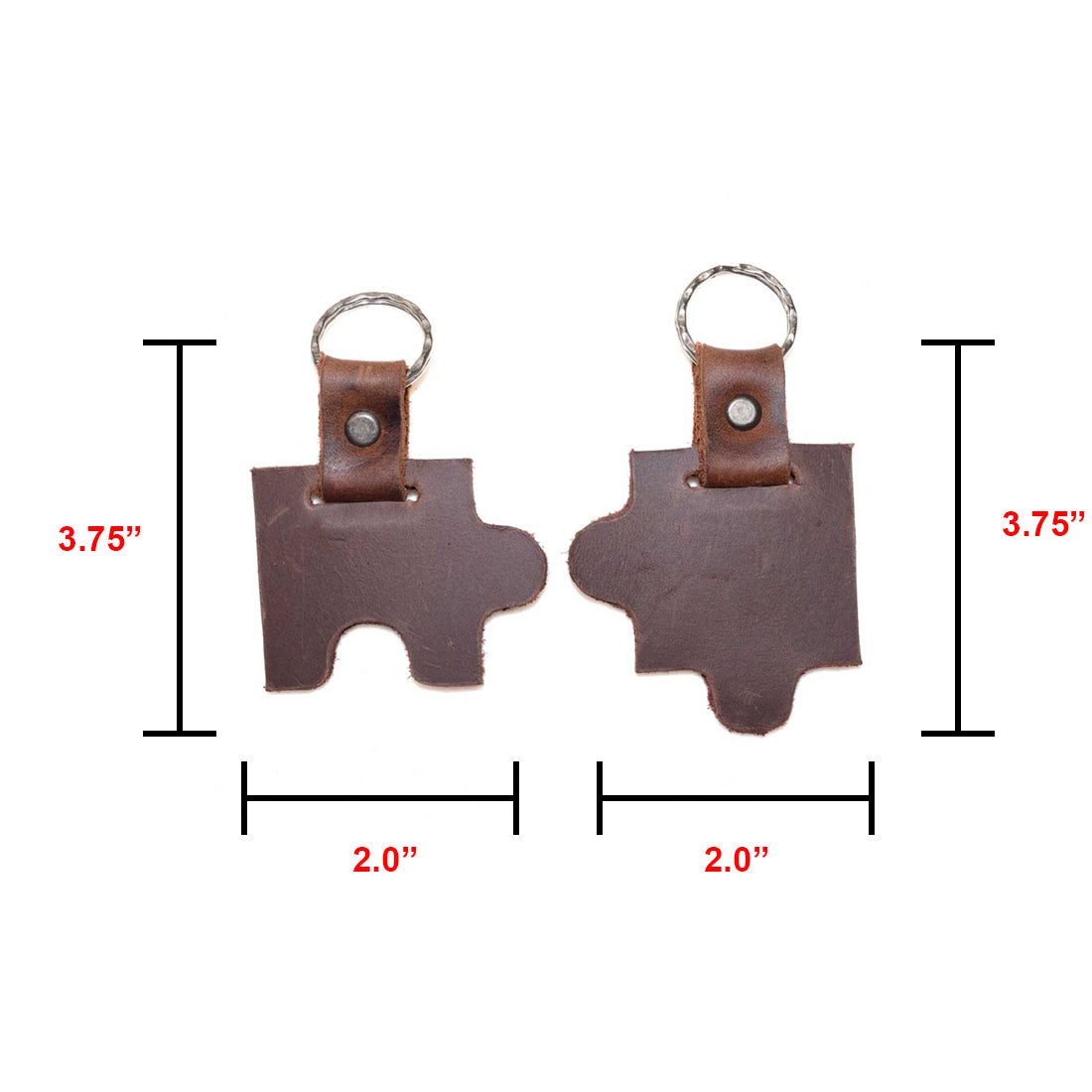 Puzzle Keychain (2 Pieces) - Stockyard X 'The Leather Store'