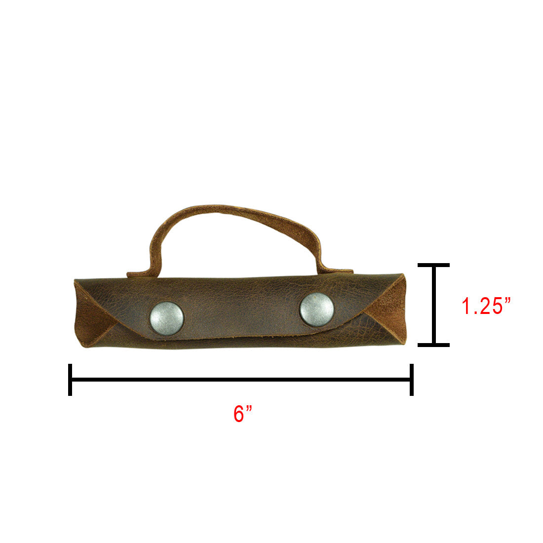 The dimensions of the Hide & Drink Drumstick Holder are illustrated next to its elegant design, emphasizing its practicality as an Organizer Case. Crafted from Full Grain Leather, this Drumstick Holder is a must-have for drummers. Each piece is hand-cut and hand-sewn, representing Small Batch Production and Artisan quality from La Antigua Guatemala & Oaxaca Mexico.
