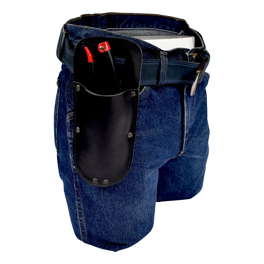 Hide & Drink Garden Pruner Sheath displaying a deep maroon, designed from Thick Full Grain Leather, ideal for securing garden scissors while gardening. A blend of style and artisan craftsmanship.