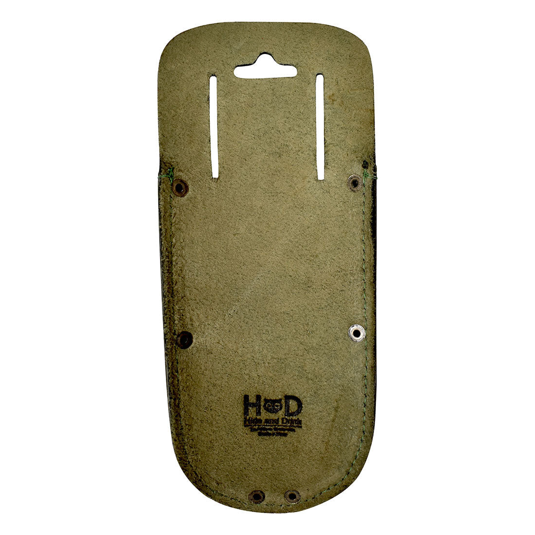 Hide & Drink Garden Pruner Sheath featured in an elegant navy tone made of Thick Full Grain Leather, ideal for garden scissors storage. A handcrafted masterpiece for gardening needs.