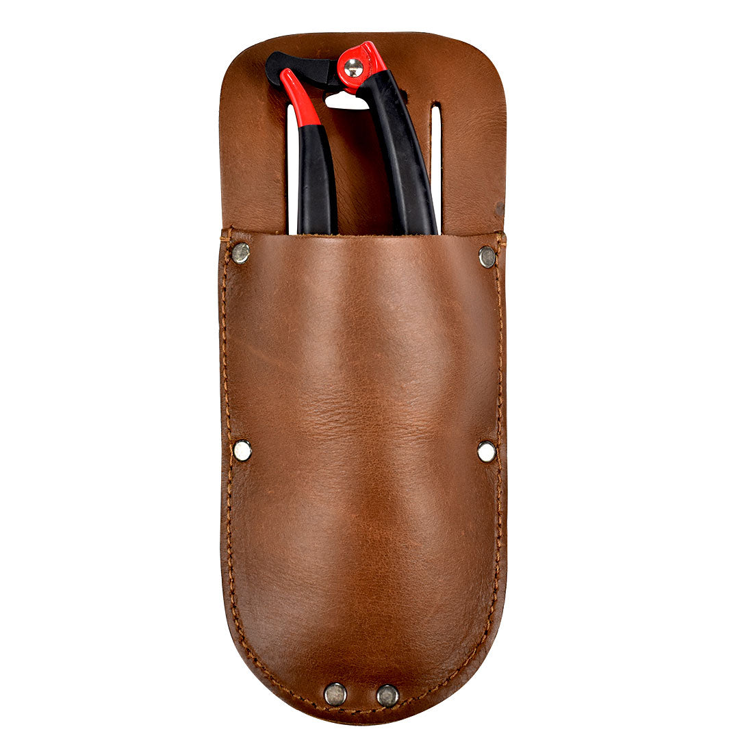 Hide & Drink Garden Pruner Sheath featuring a rustic style made from Thick Full Grain Leather, ideal for securely storing garden scissors and other utility tools. An artisan product that showcases exceptional craftsmanship.