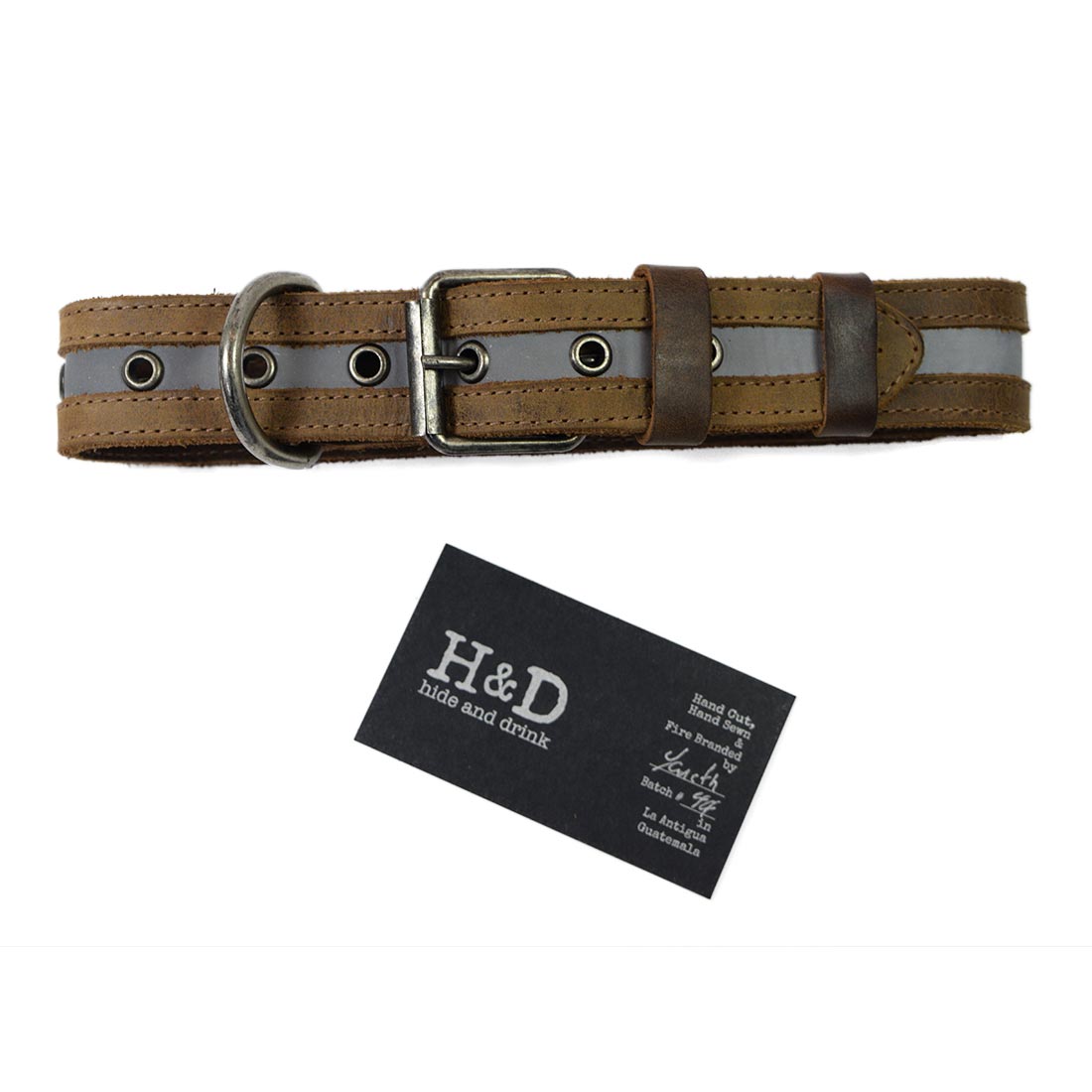 Dog Collar Reflective (12 to 21 inches) - Stockyard X 'The Leather Store'