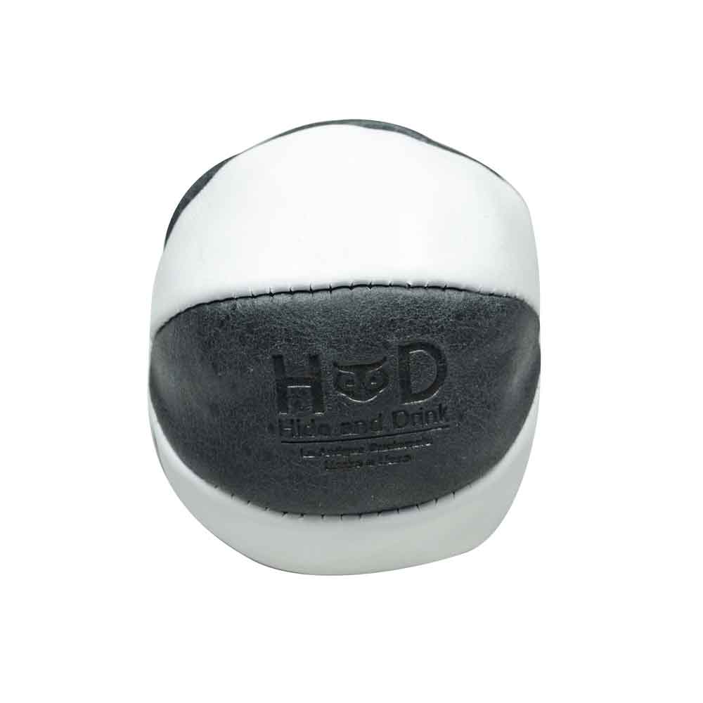 Hide & Drink Leather Juggling Ball from the (3-Pack) emphasizing softness and durability. Full Grain Leather Juggling Balls Set of 3, made through Small Batch Production methods, Hand Cut, Hand Sewn, and Fire Branded by expert Artisans. Handmade in La Antigua Guatemala & Oaxaca Mexico.