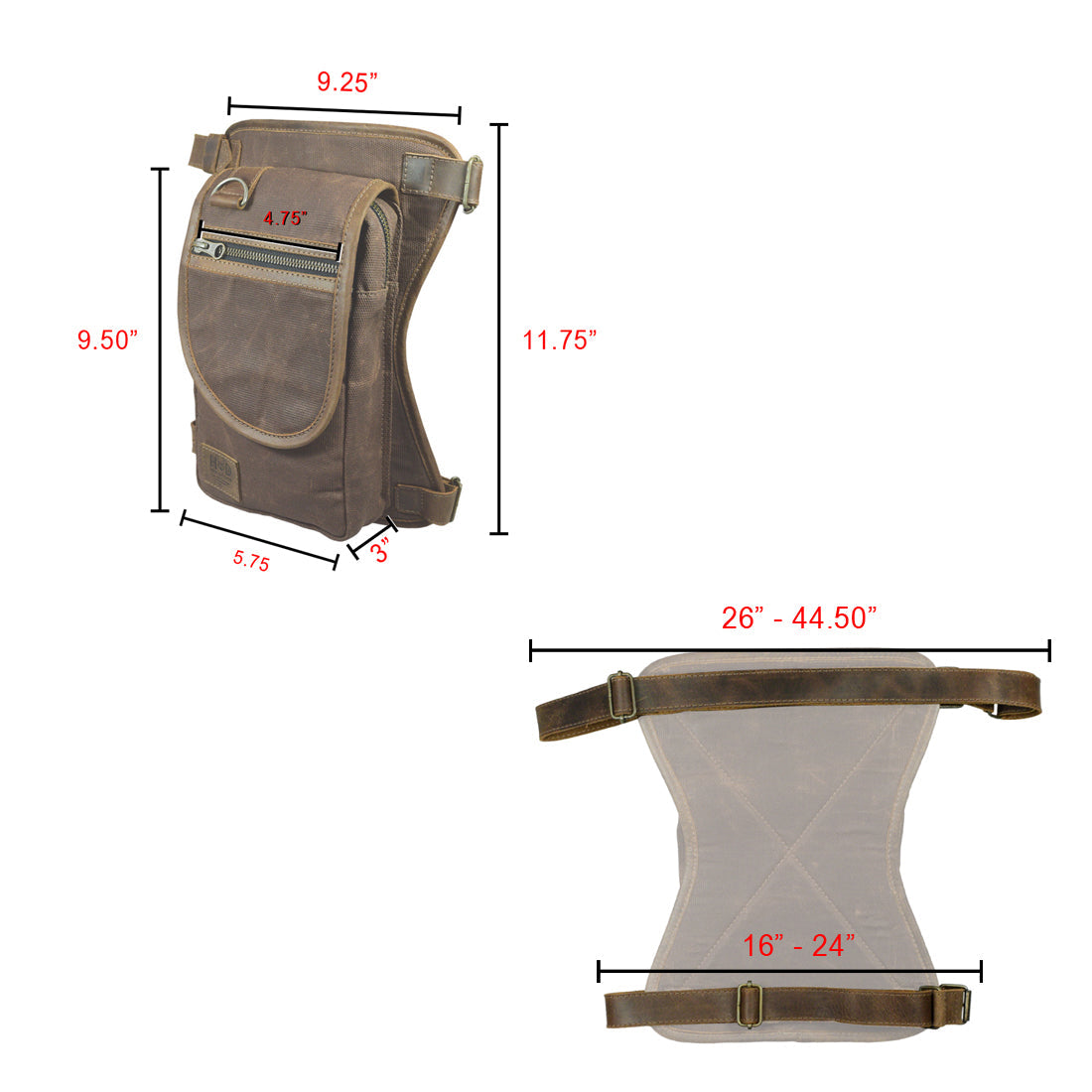 Motorcycle Leg Bag - Stockyard X 'The Leather Store'